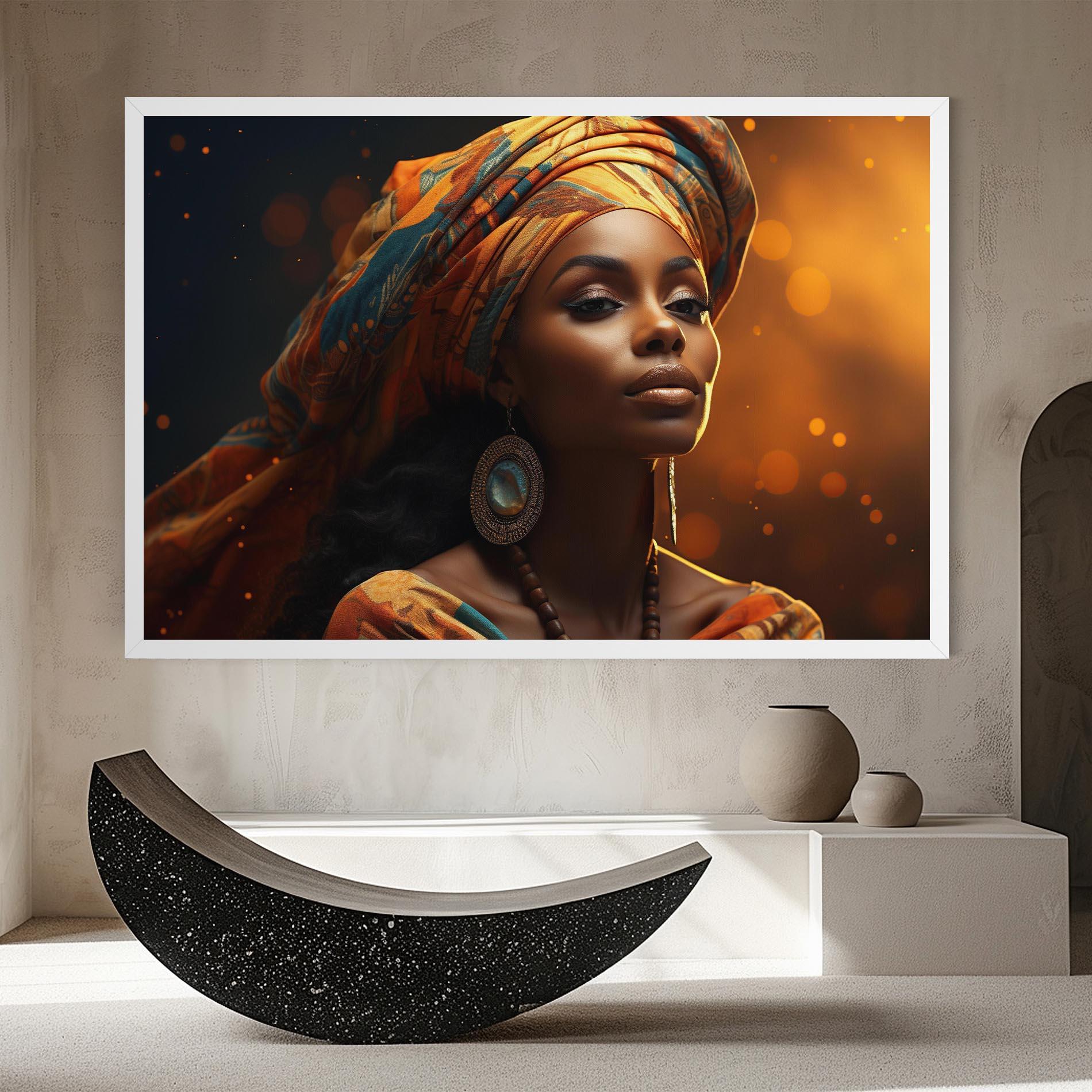 Tablou Canvas Fashion African Portrait mockup 8