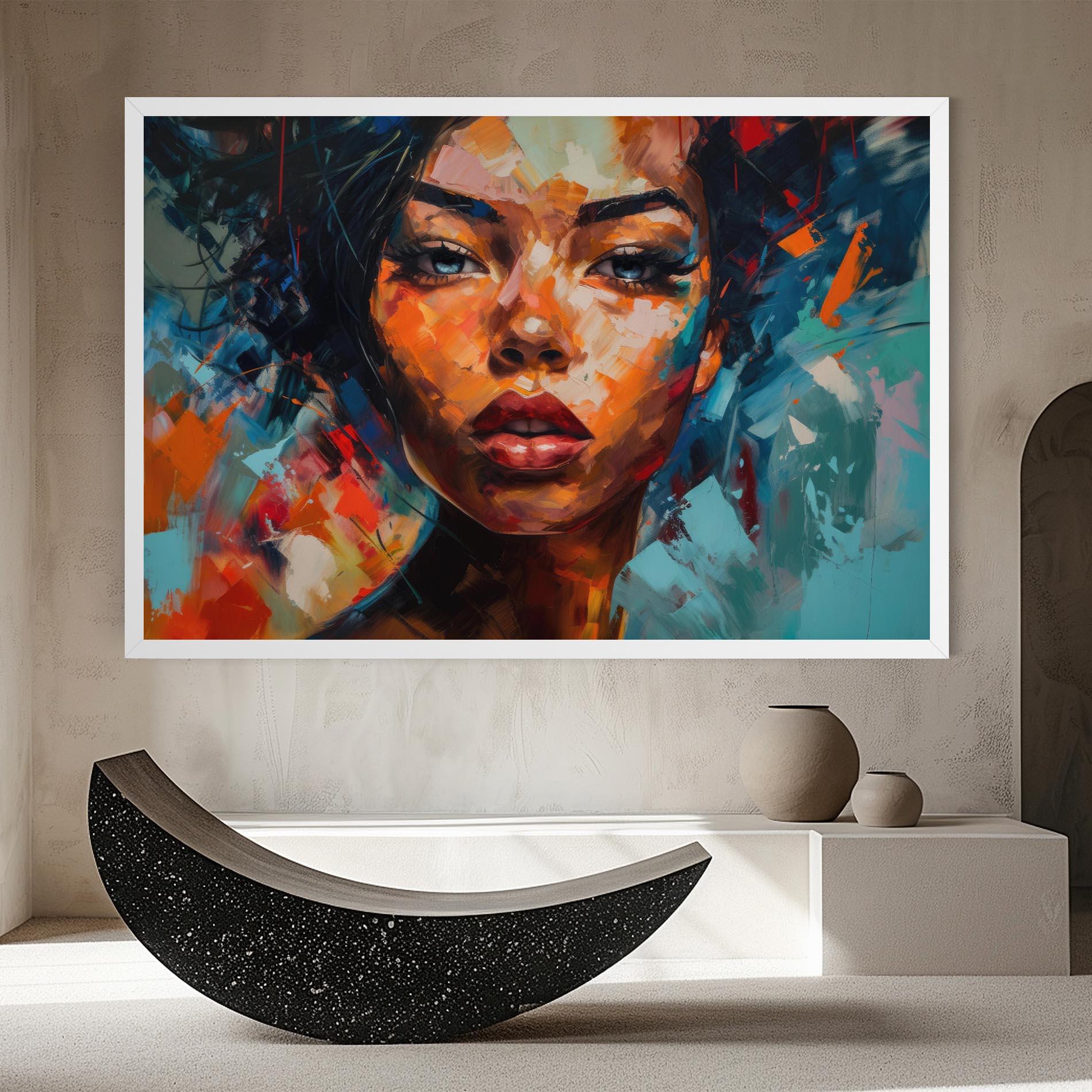 Tablou Canvas Intense Fiery Portrait mockup 8