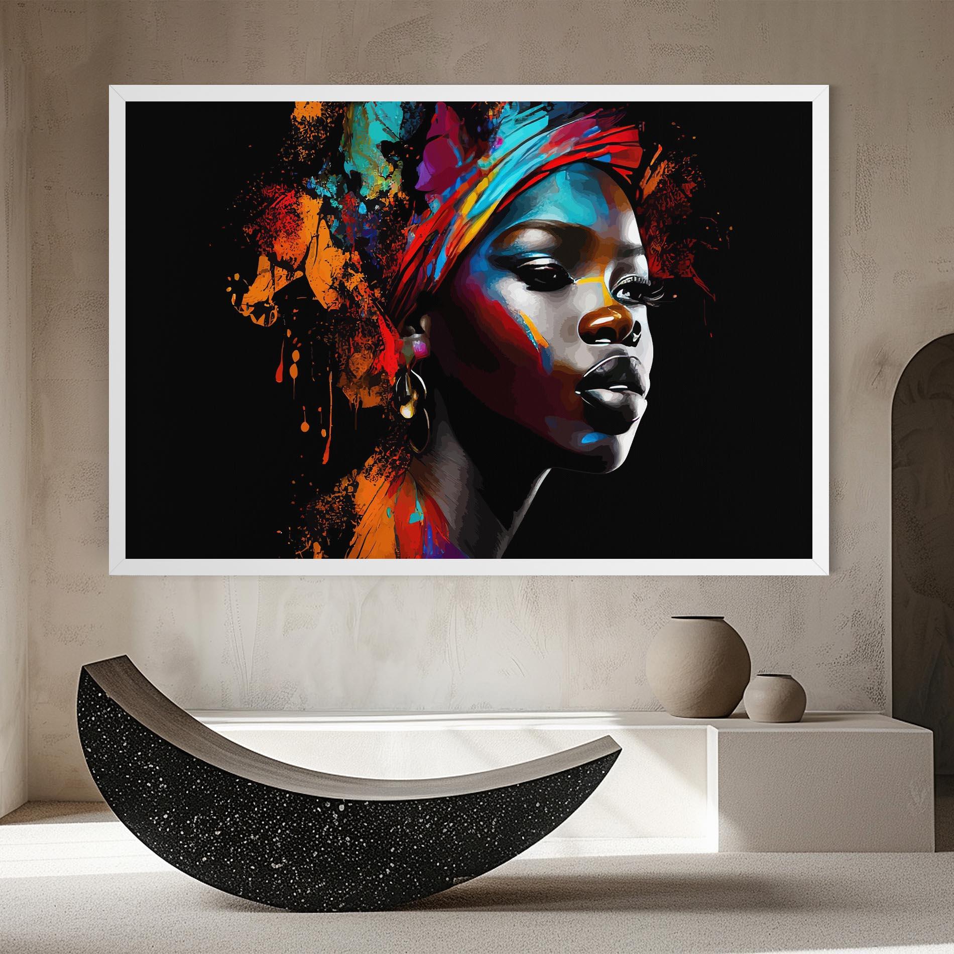 Tablou Canvas Pretty African Art Splash mockup 8