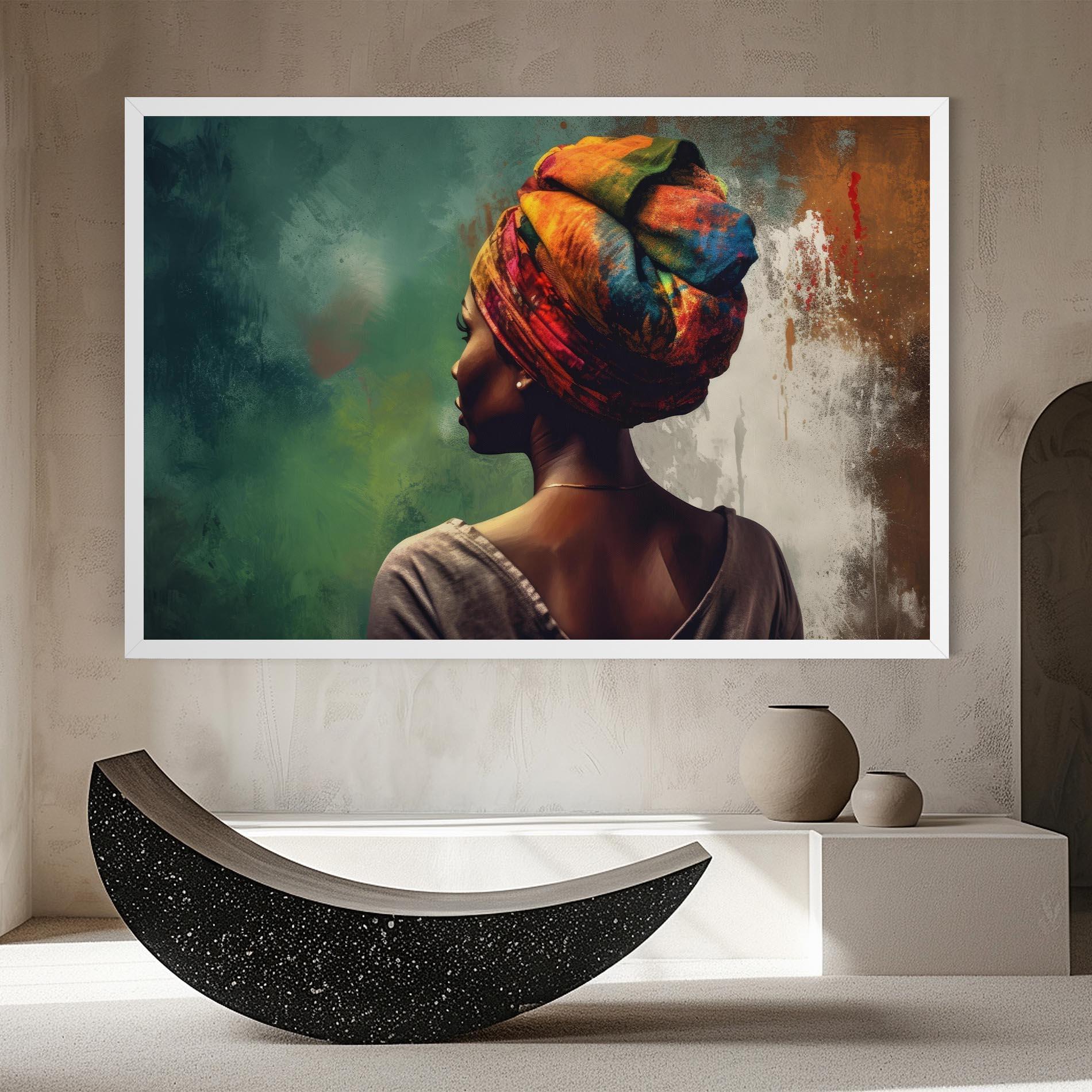 Tablou Canvas Yellow Turban Art mockup 8