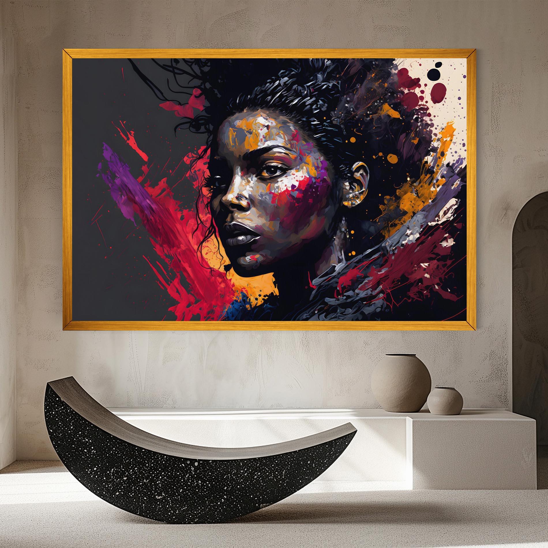Tablou Canvas African Woman Splash mockup 8