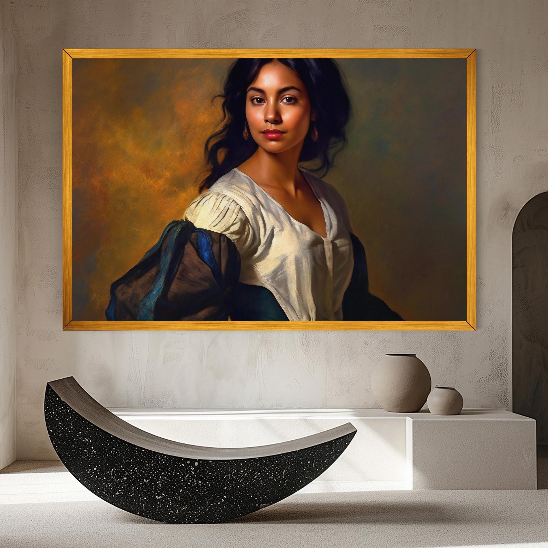 Tablou Canvas Beautiful Brunette Art mockup 8