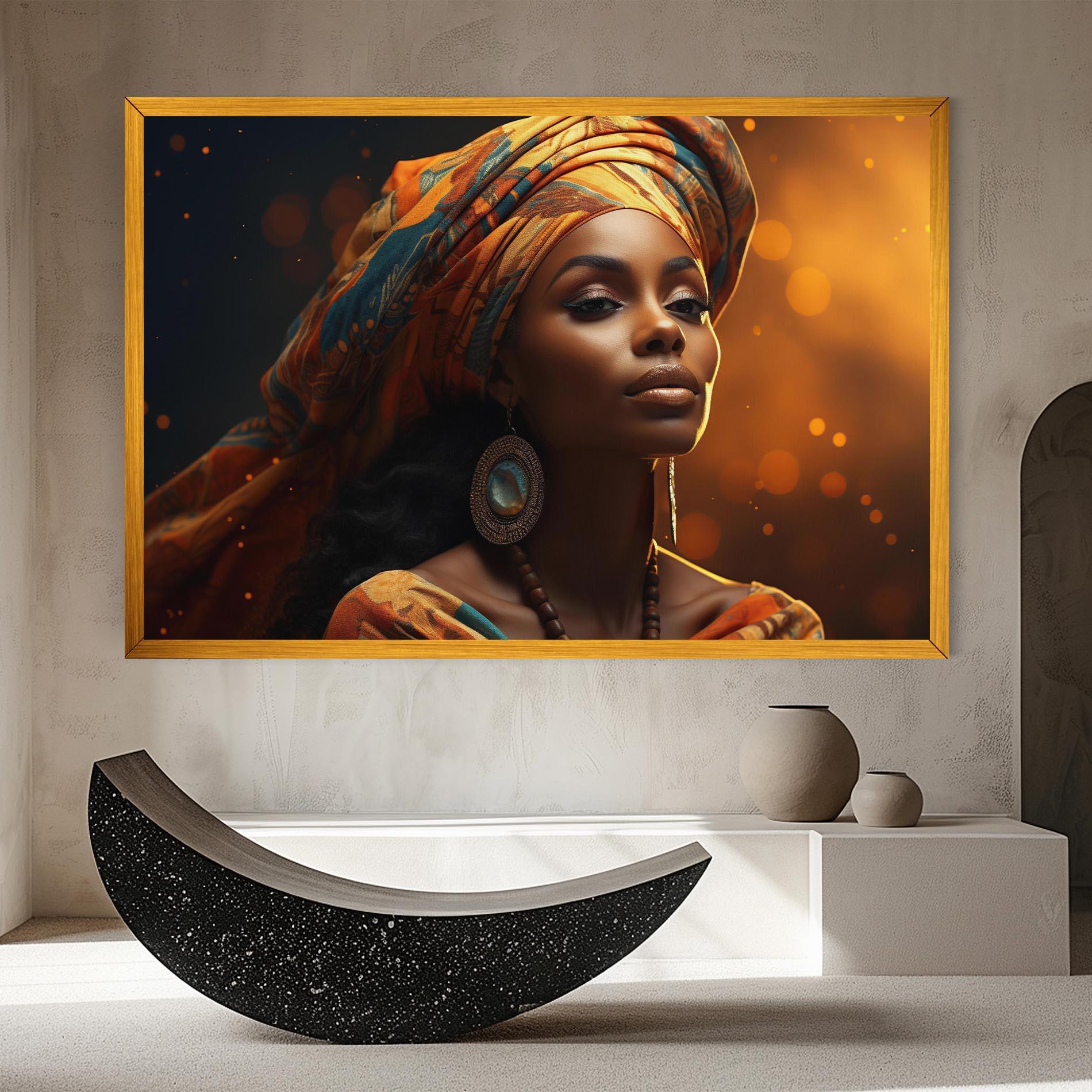 Tablou Canvas Fashion African Portrait mockup 8