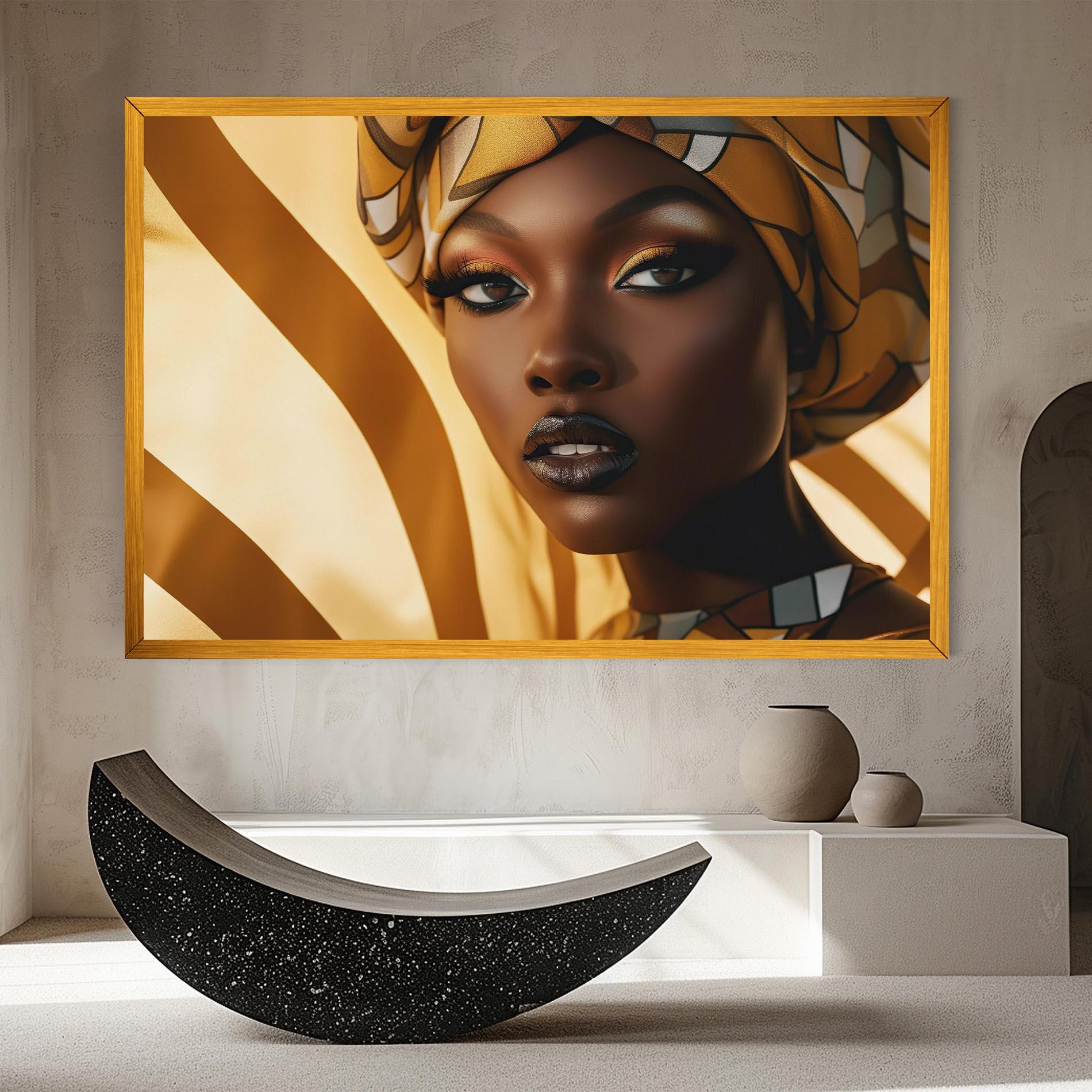 Tablou Canvas Fashion African Woman mockup 8