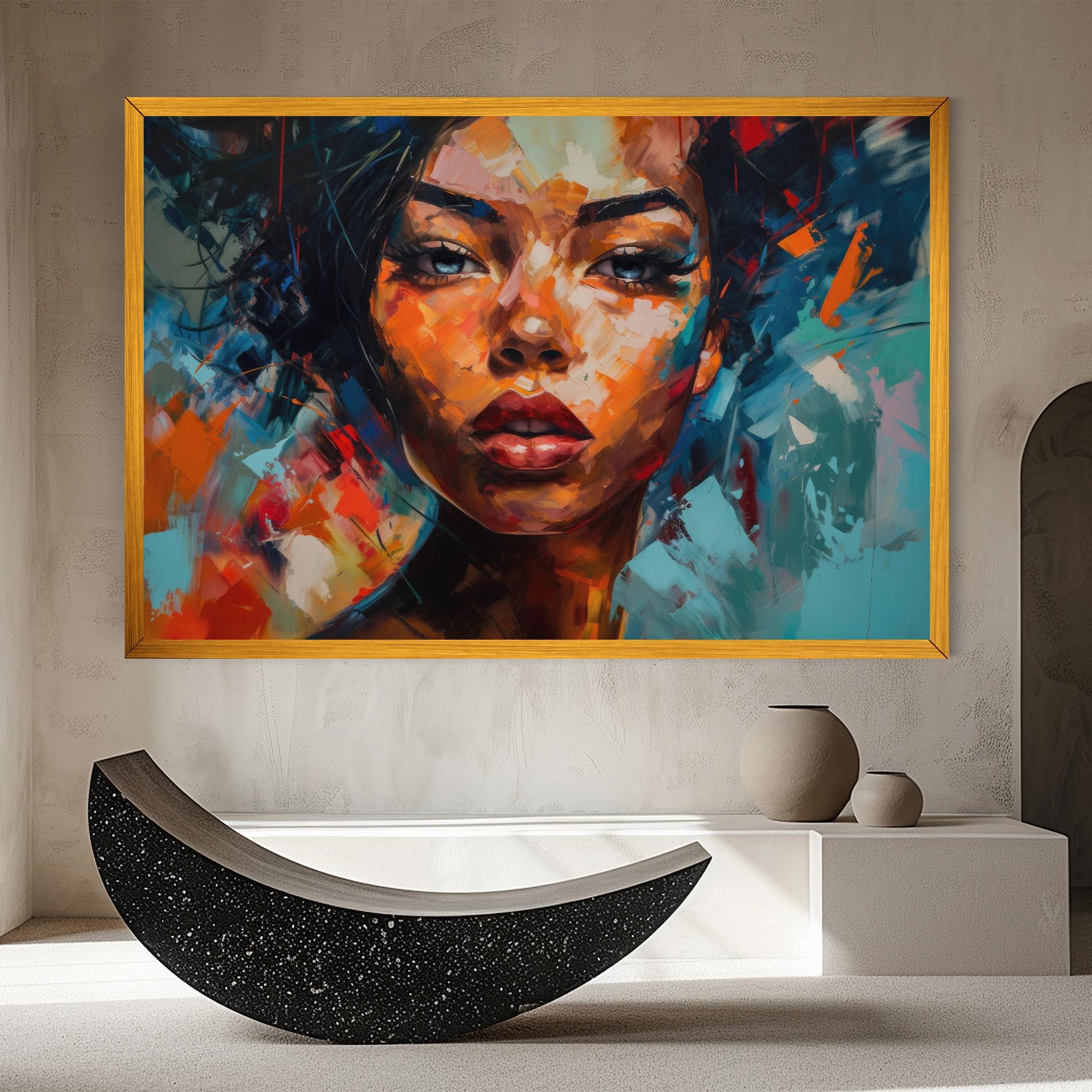 Tablou Canvas Intense Fiery Portrait mockup 8