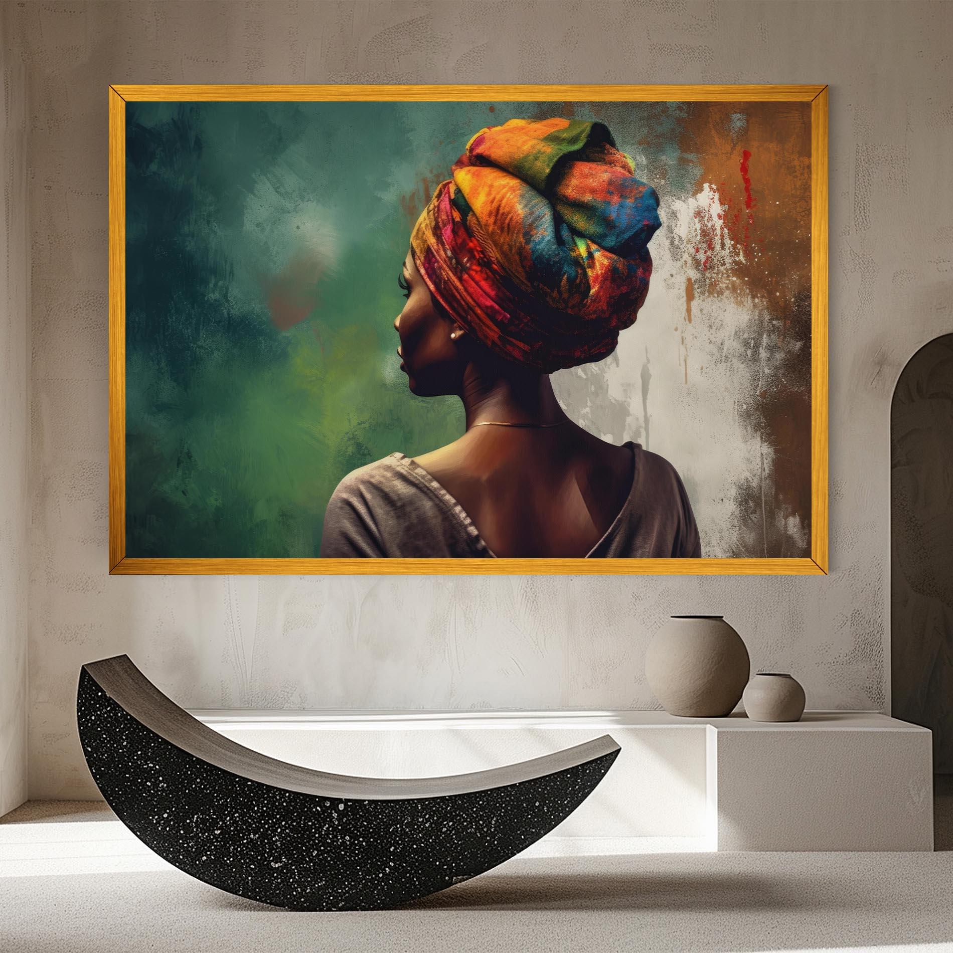 Tablou Canvas Yellow Turban Art mockup 8