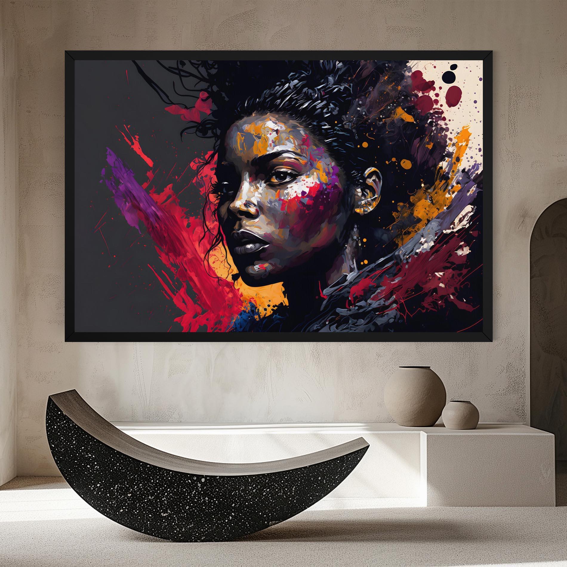 Tablou Canvas African Woman Splash mockup 8