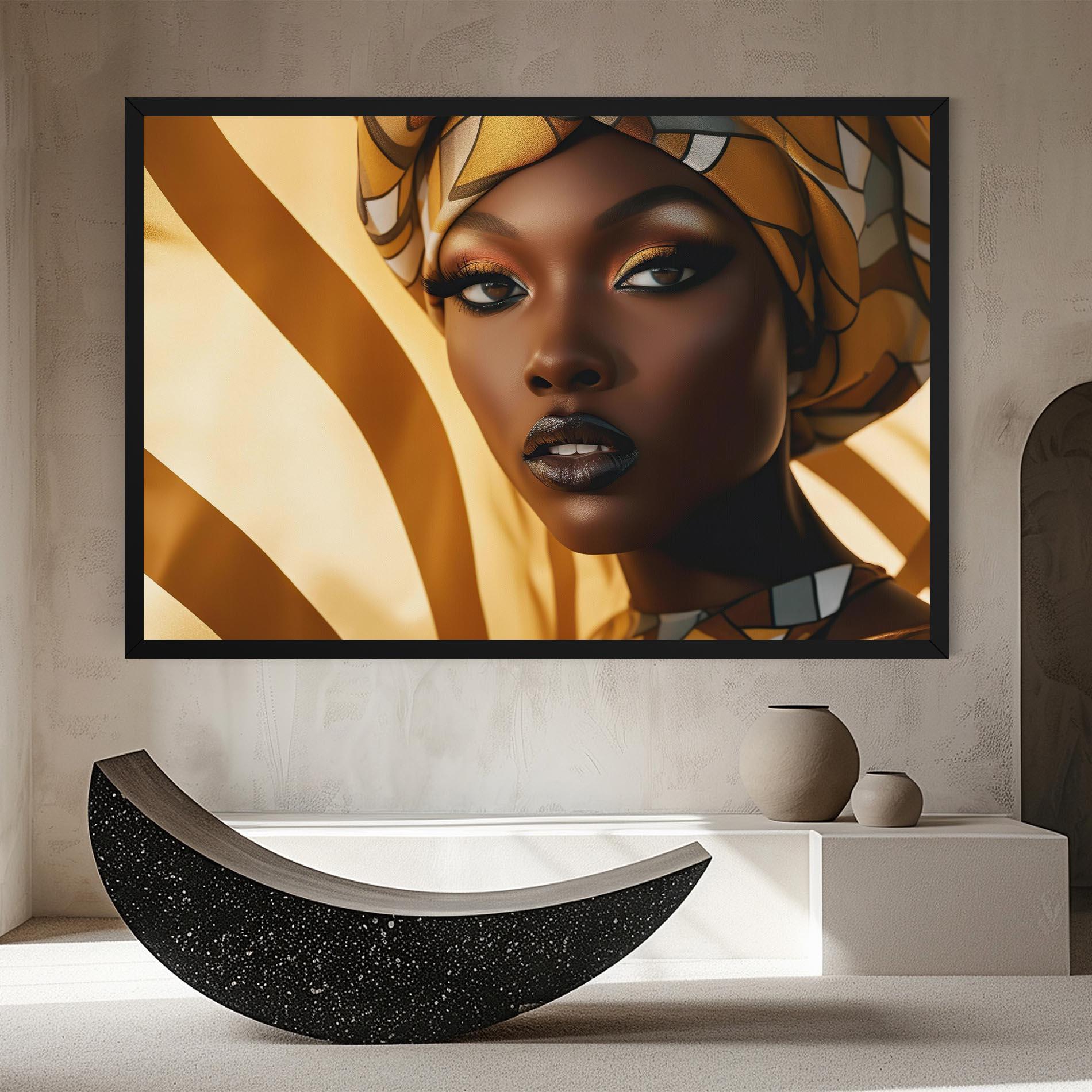 Tablou Canvas Fashion African Woman mockup 8