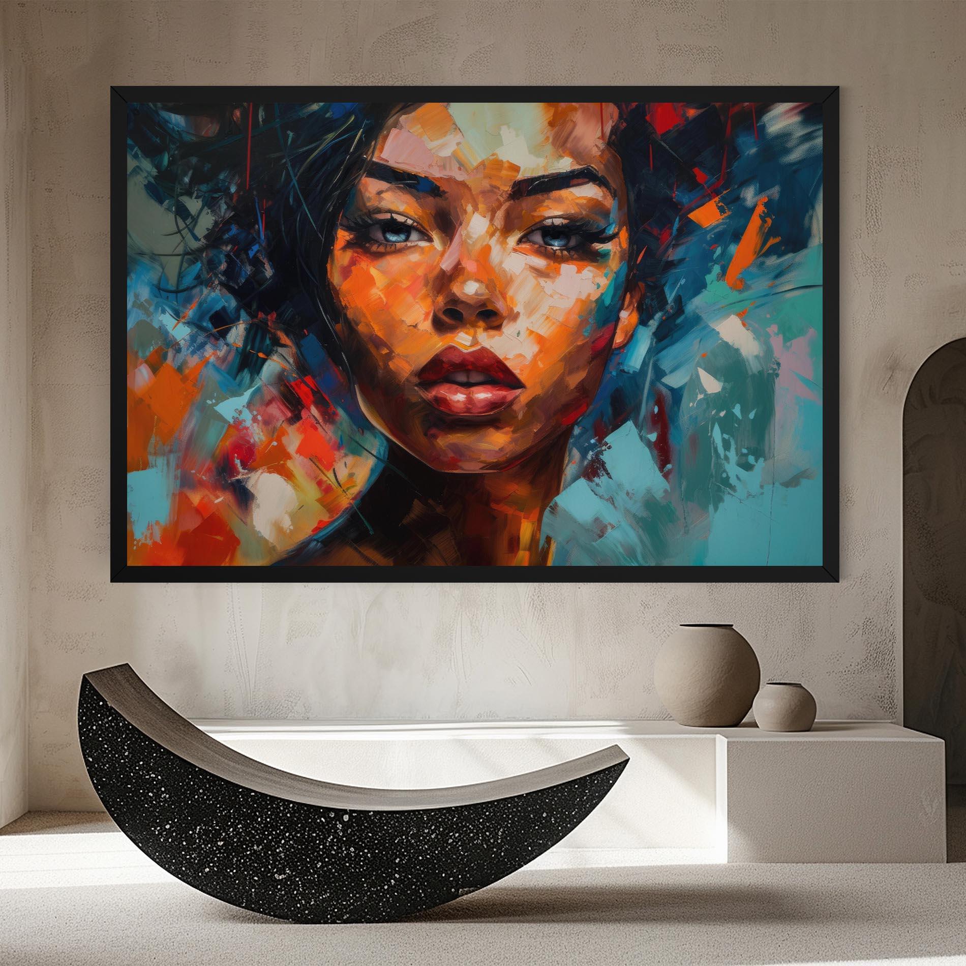 Tablou Canvas Intense Fiery Portrait mockup 8