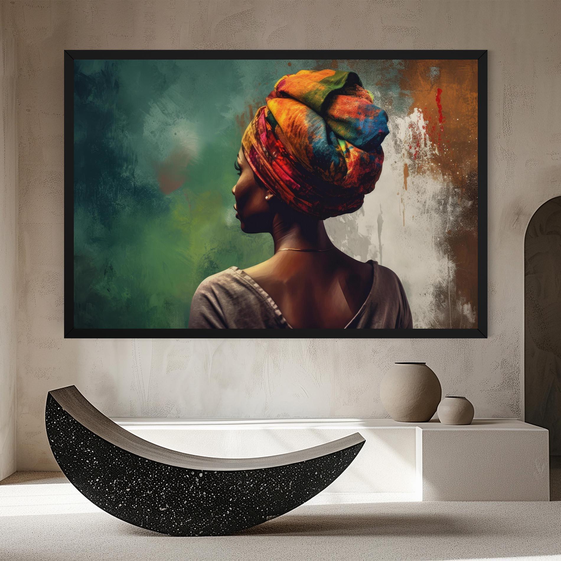Tablou Canvas Yellow Turban Art mockup 8