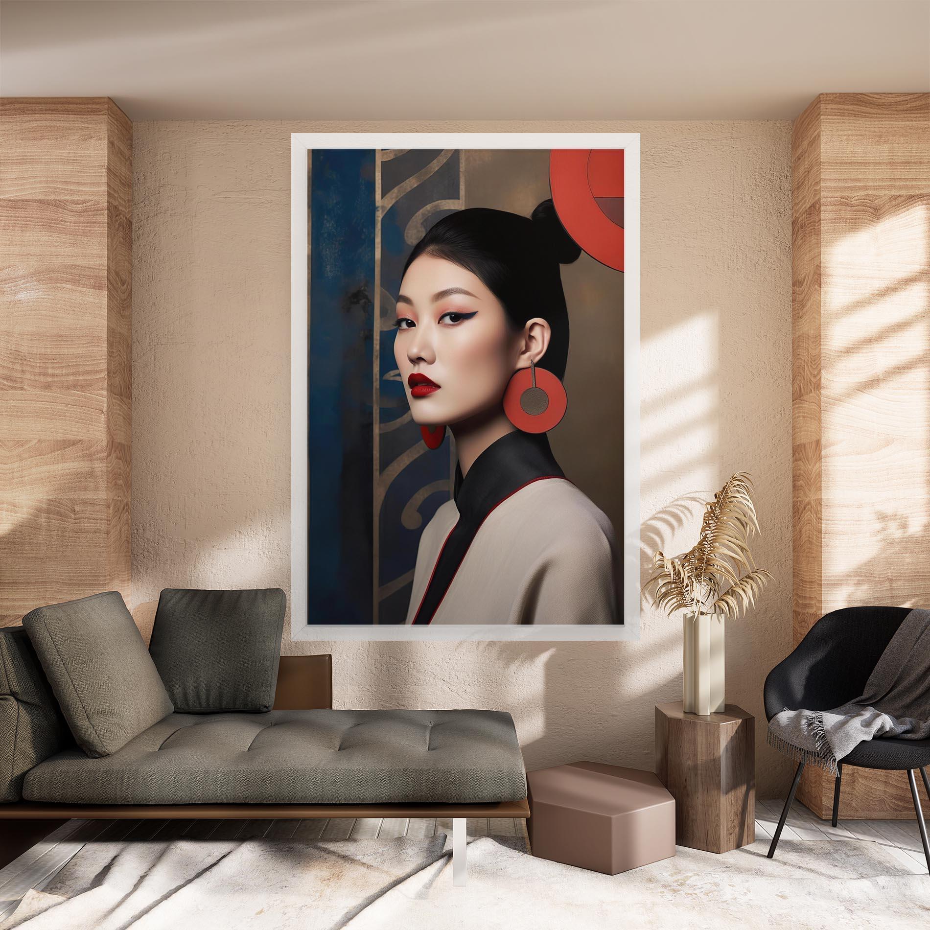 Tablou Canvas Asian Big Earrings mockup 8