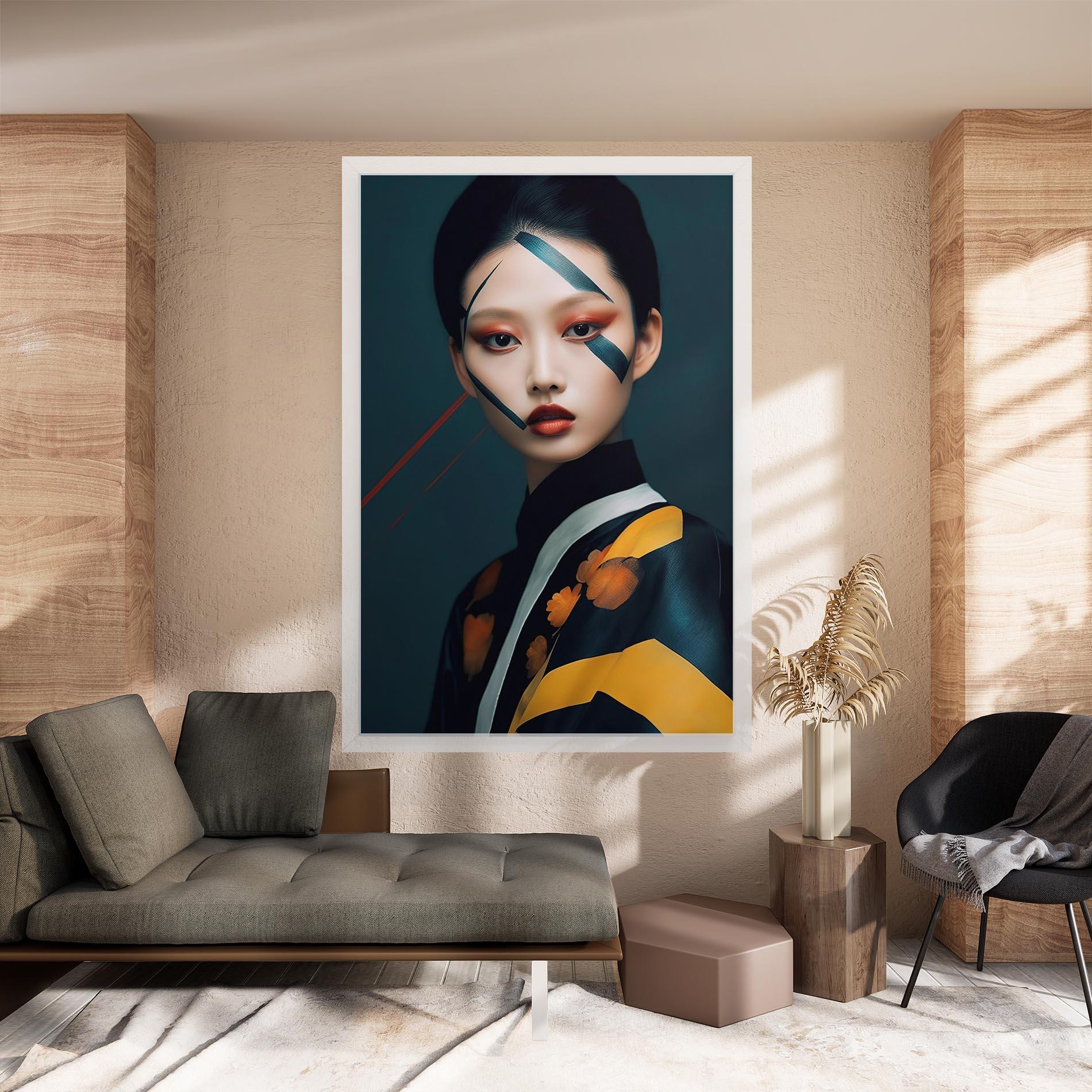 Tablou Canvas Asian Painted Woman mockup 8