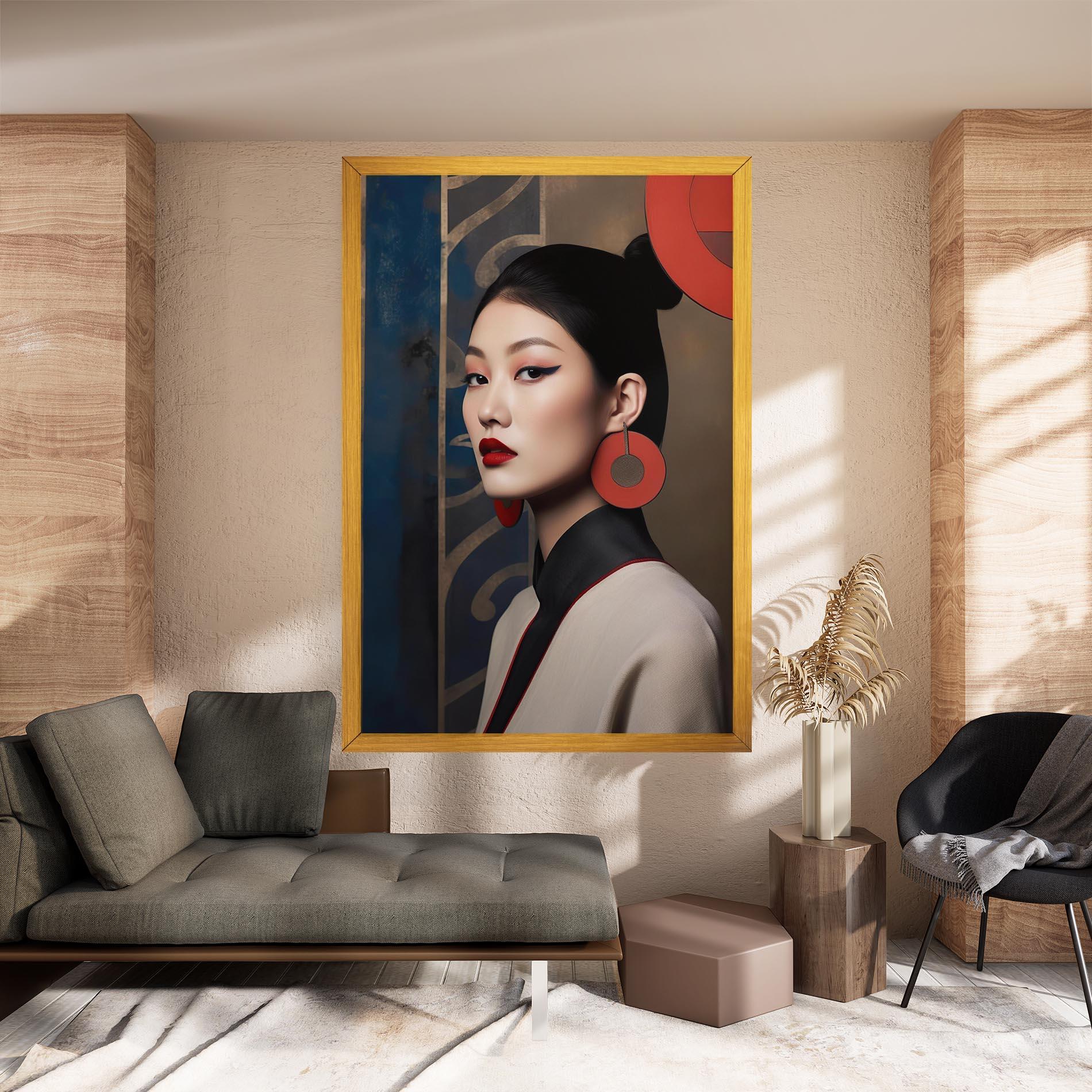 Tablou Canvas Asian Big Earrings mockup 8