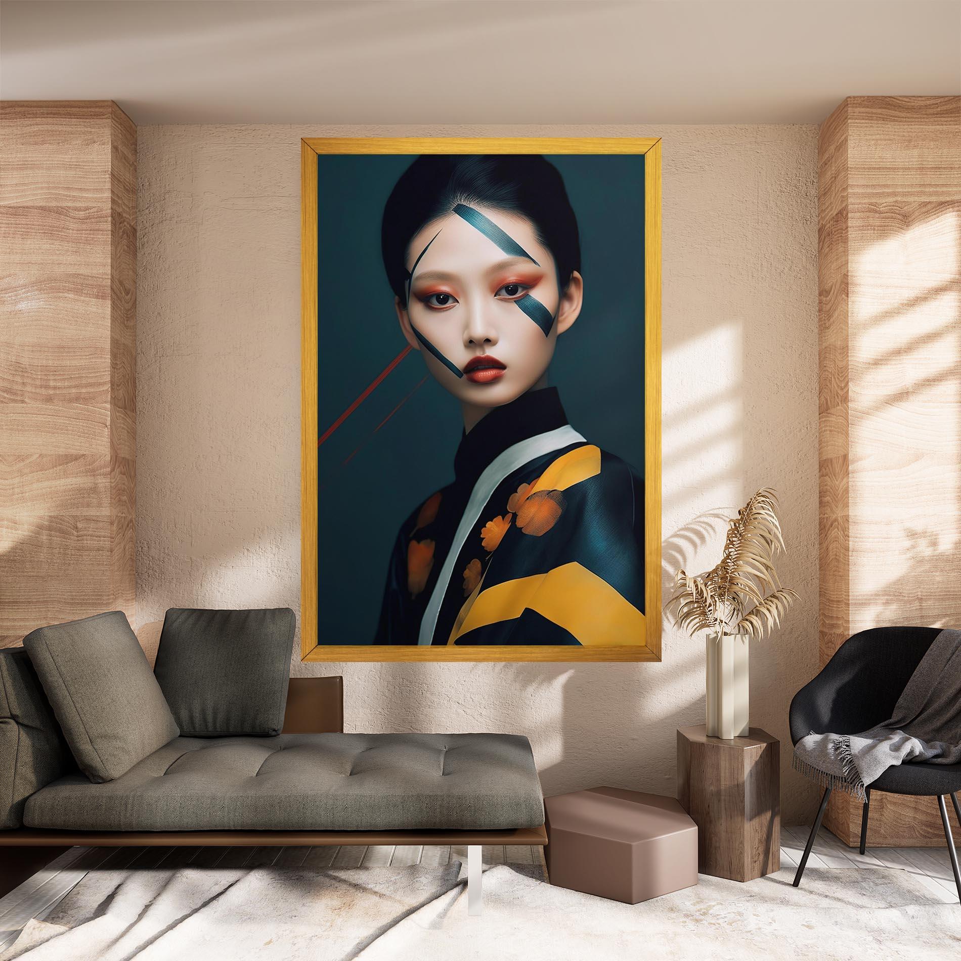 Tablou Canvas Asian Painted Woman mockup 8