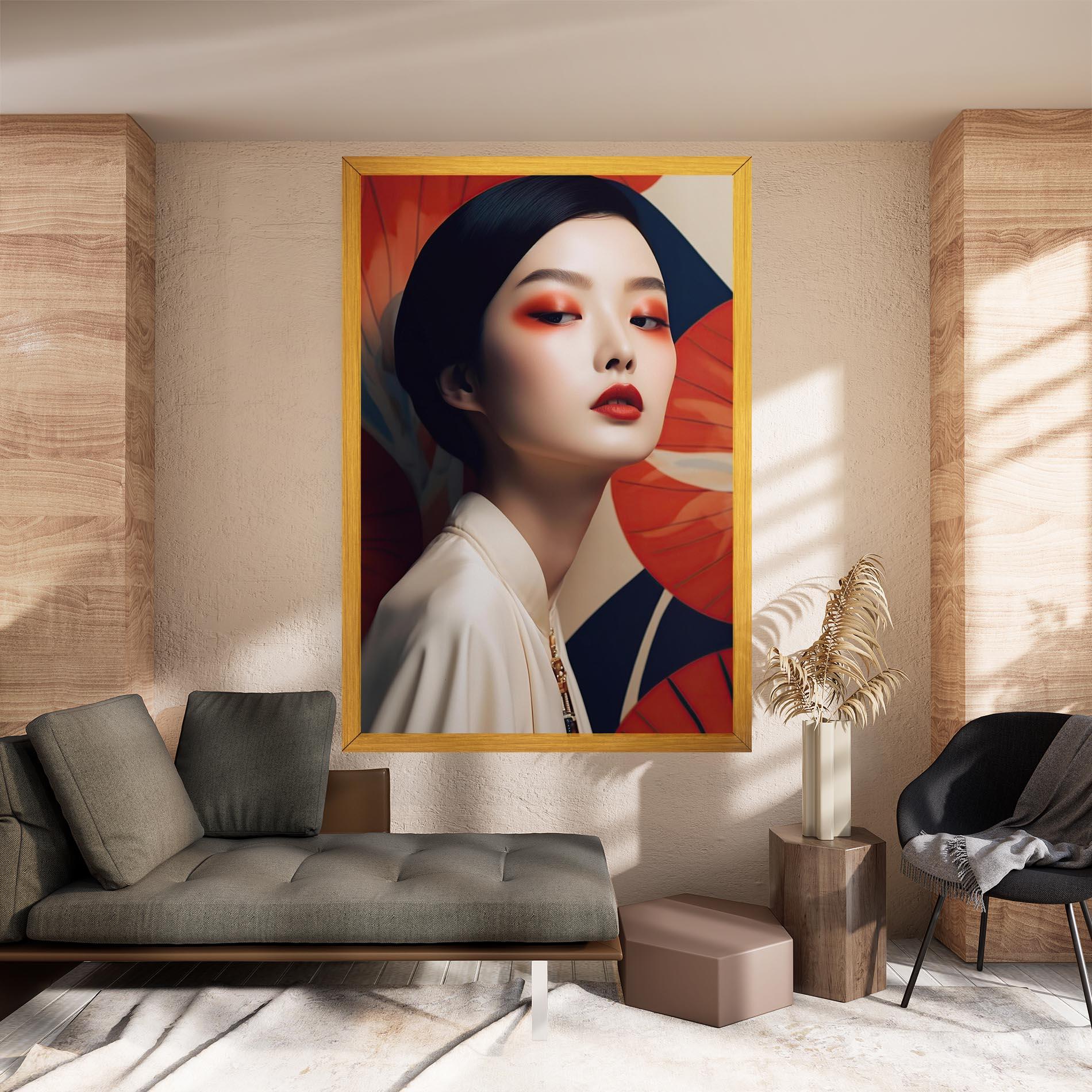 Tablou Canvas Asiatic Red Lips mockup 8