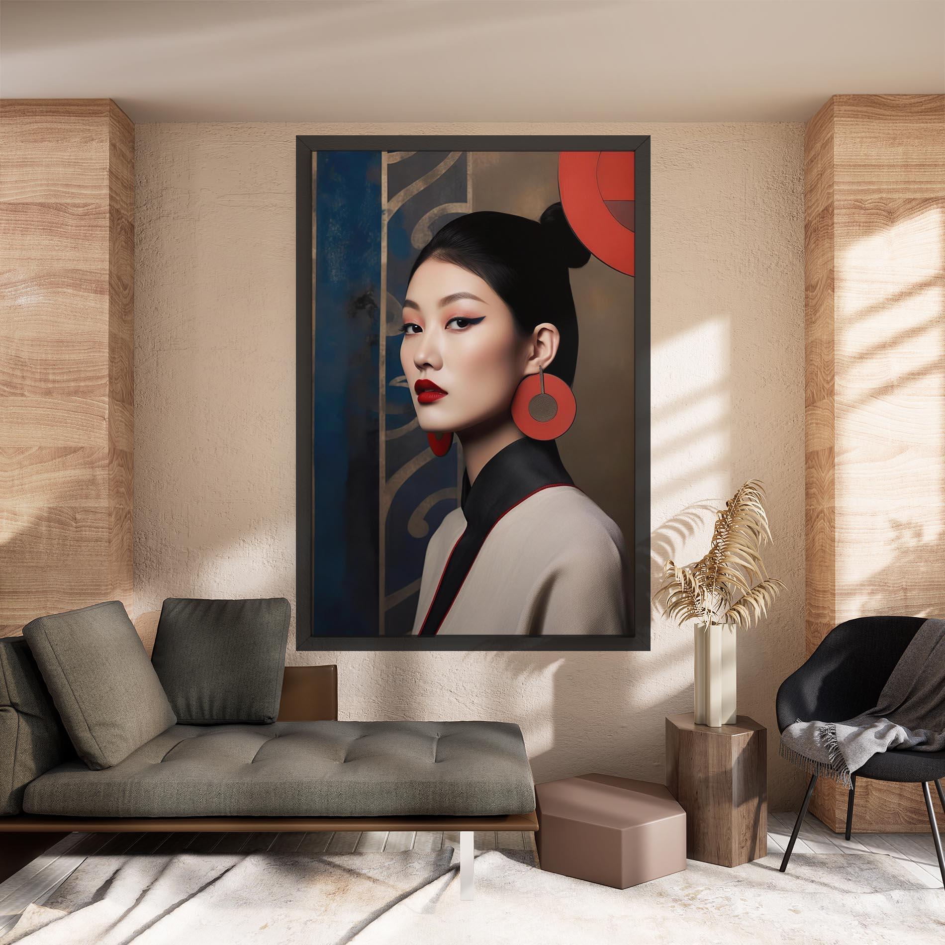 Tablou Canvas Asian Big Earrings mockup 8