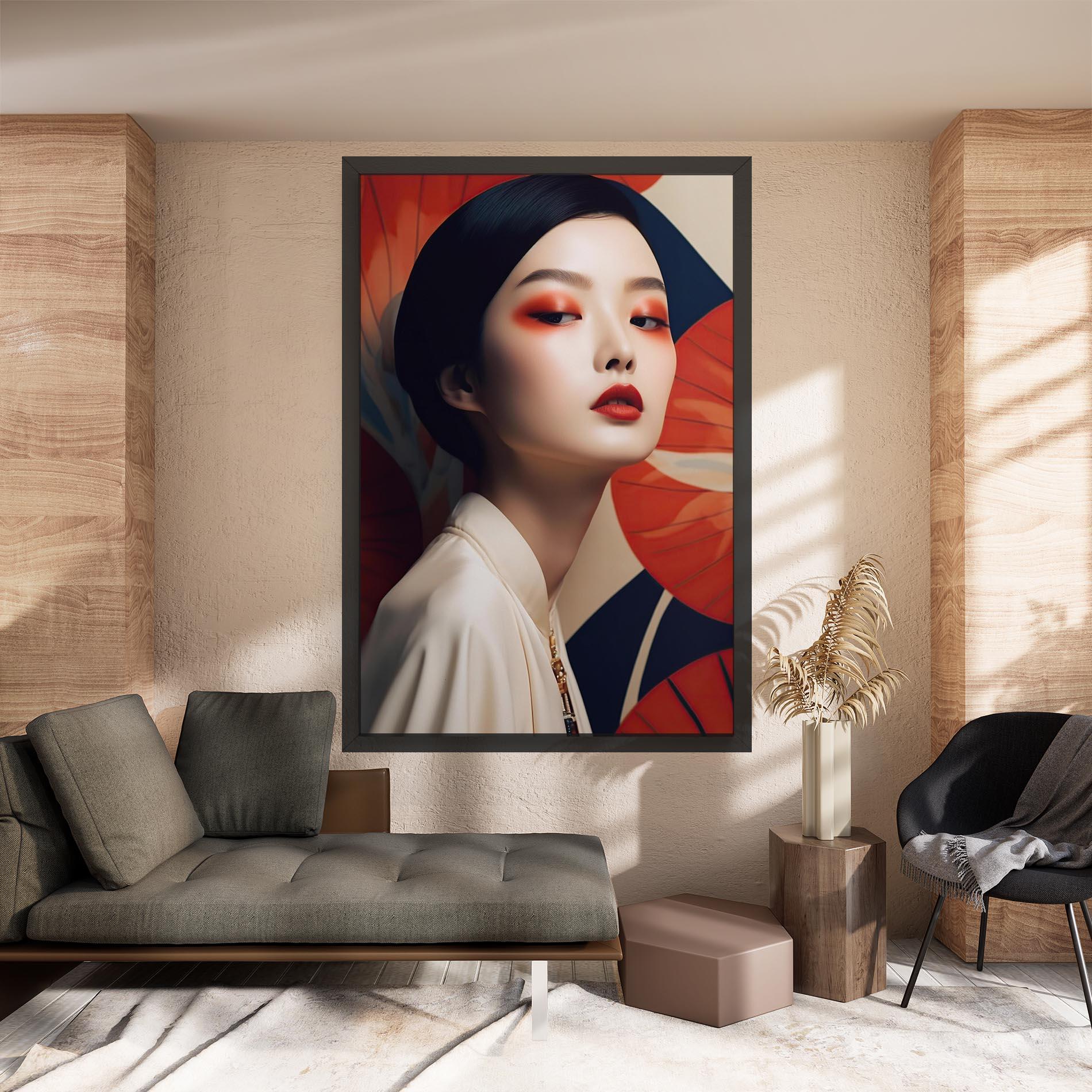 Tablou Canvas Asiatic Red Lips mockup 8