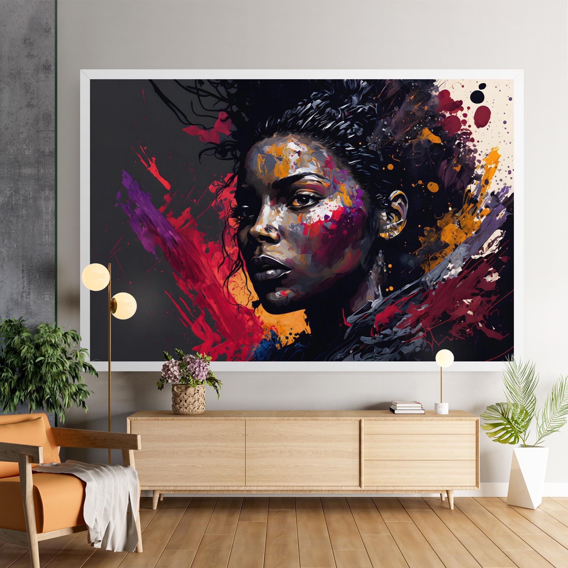 Tablou Canvas African Woman Splash mockup 9