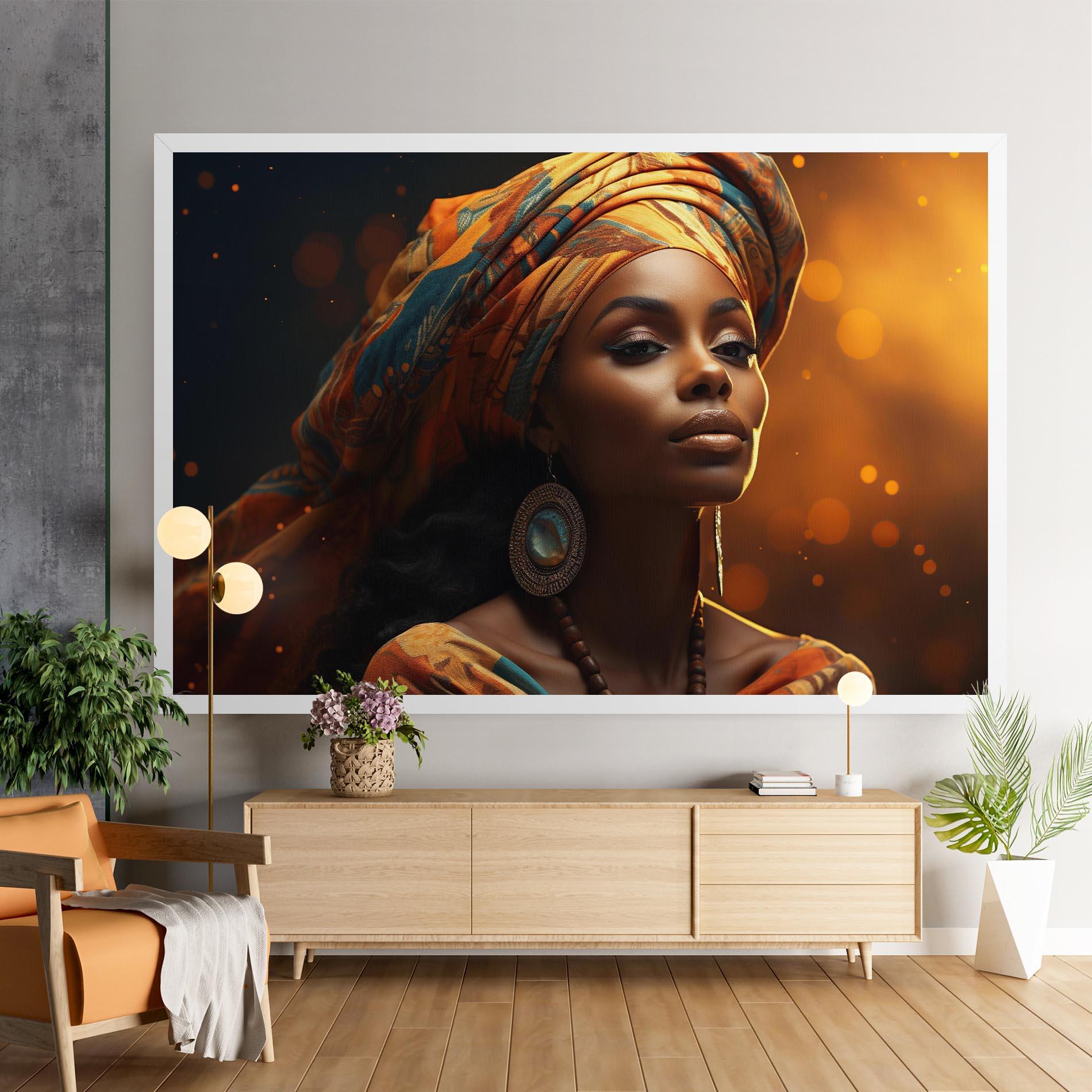 Tablou Canvas Fashion African Portrait mockup 9