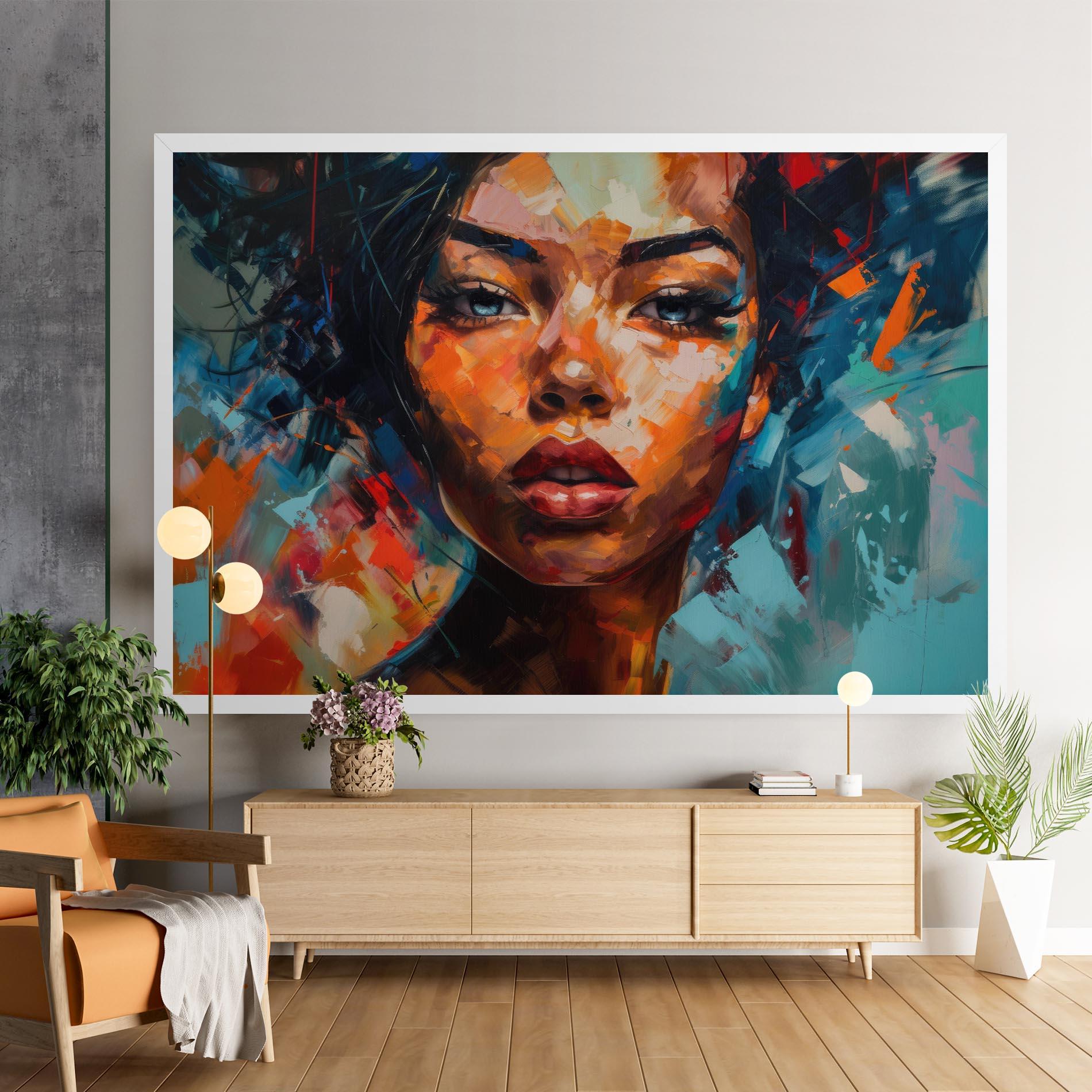 Tablou Canvas Intense Fiery Portrait mockup 9