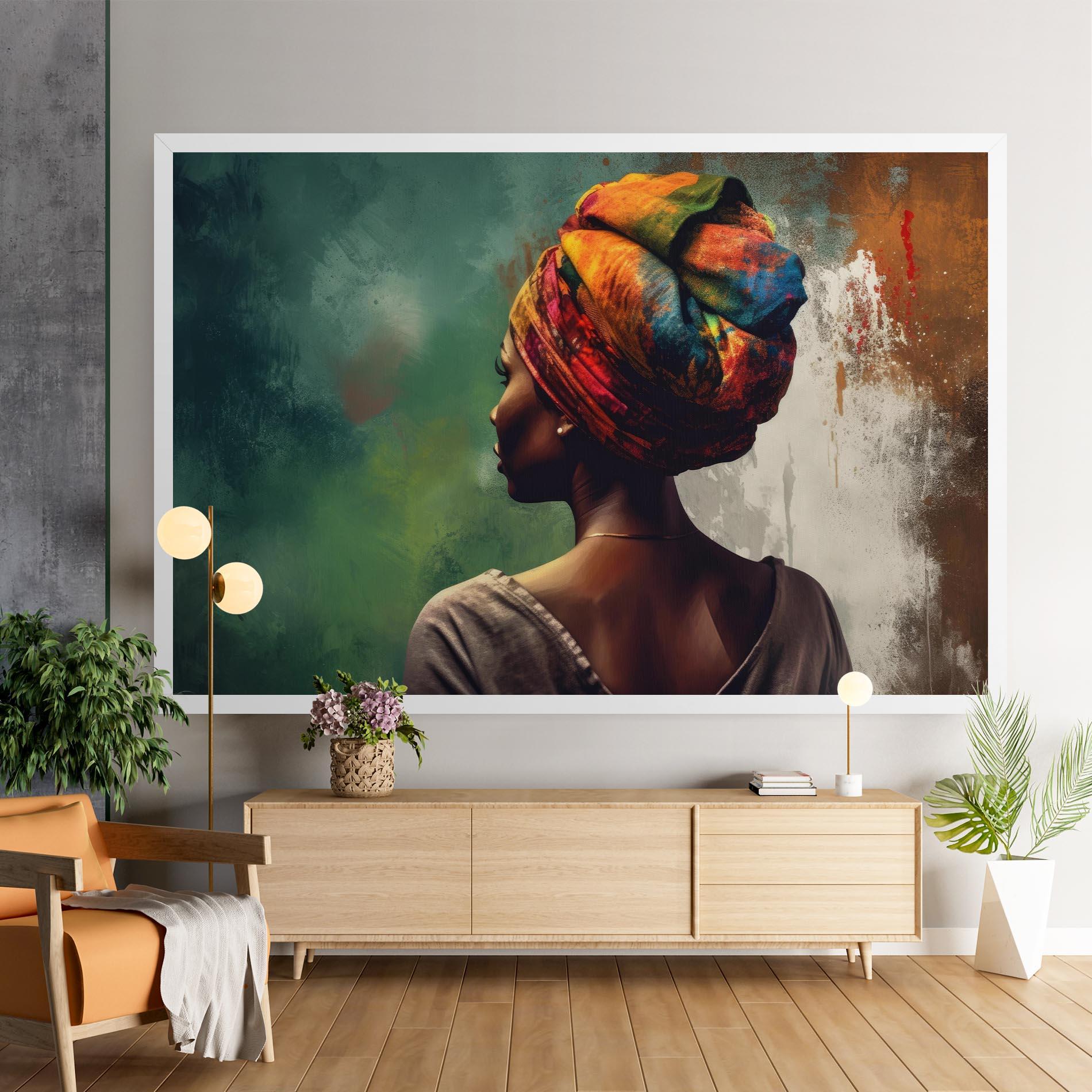 Tablou Canvas Yellow Turban Art mockup 9