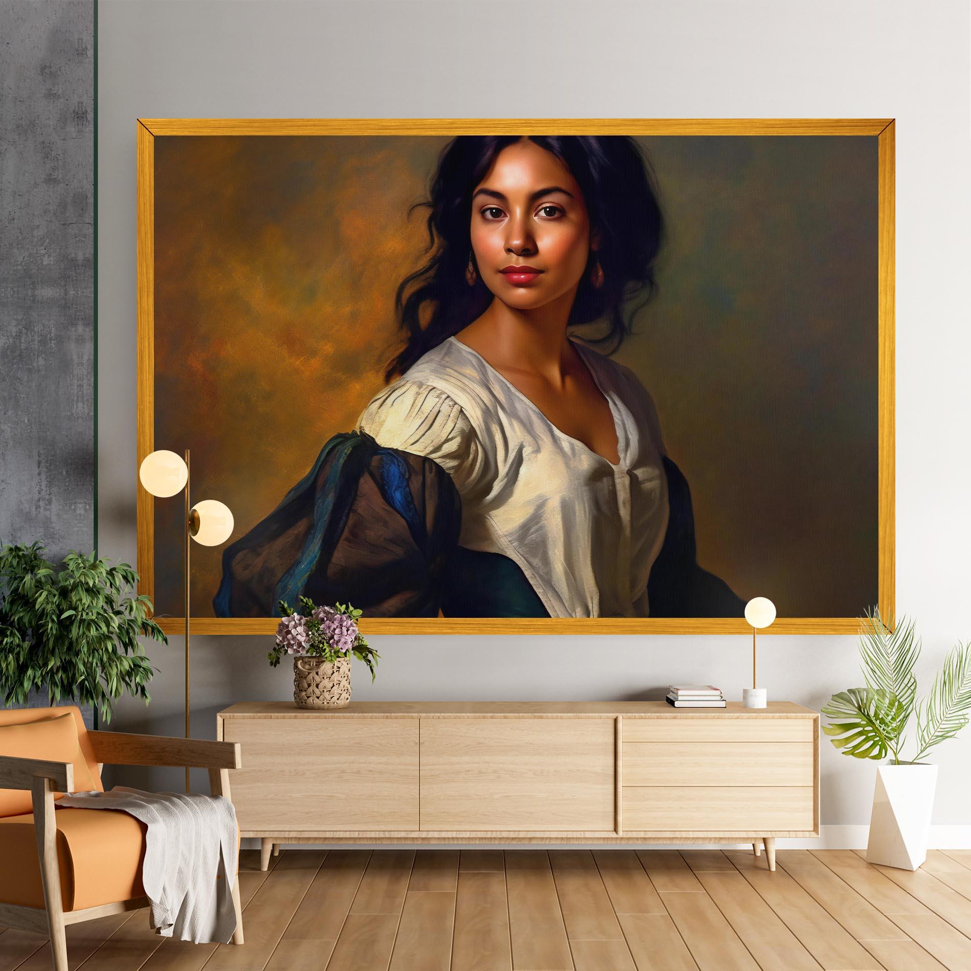 Tablou Canvas Beautiful Brunette Art mockup 9