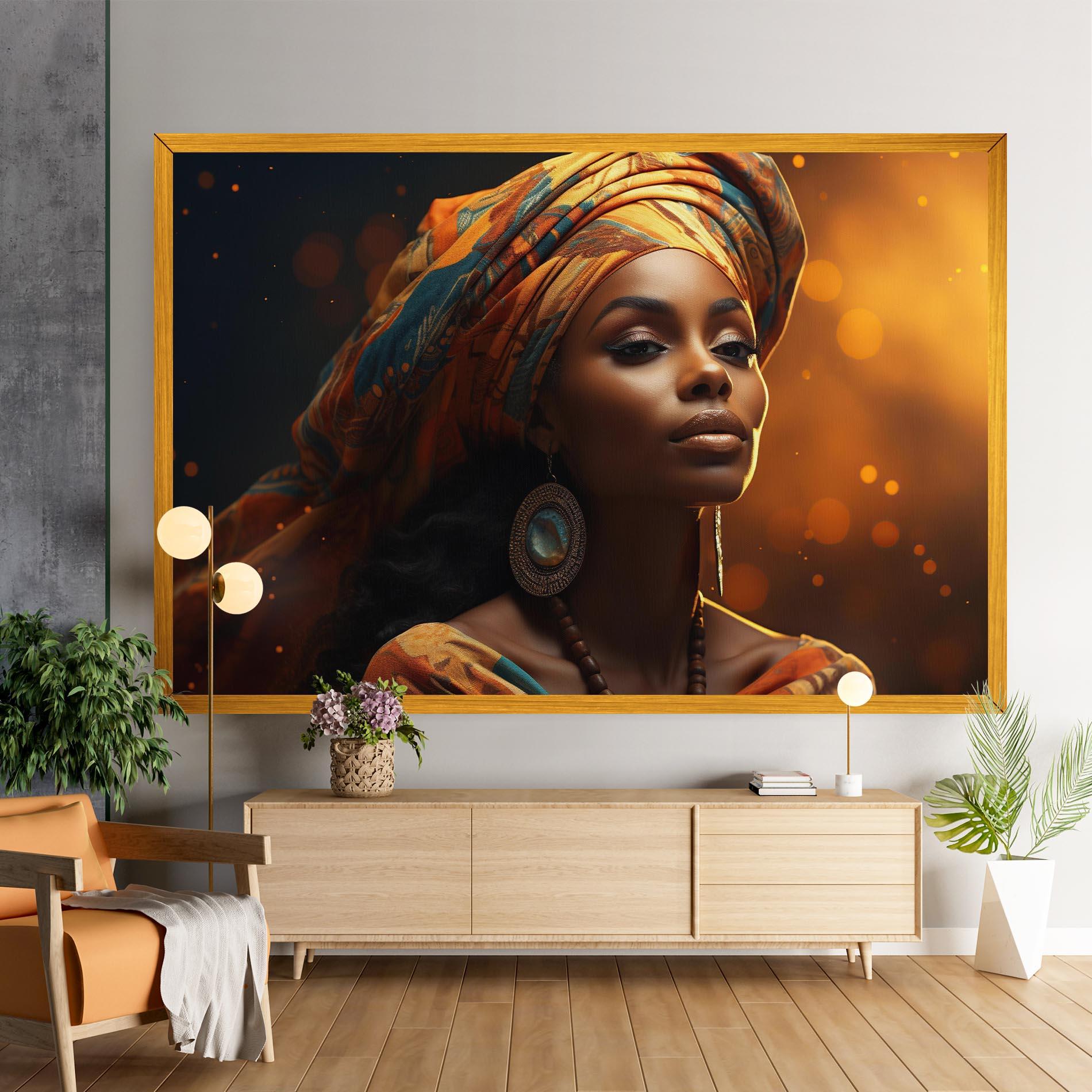 Tablou Canvas Fashion African Portrait mockup 9