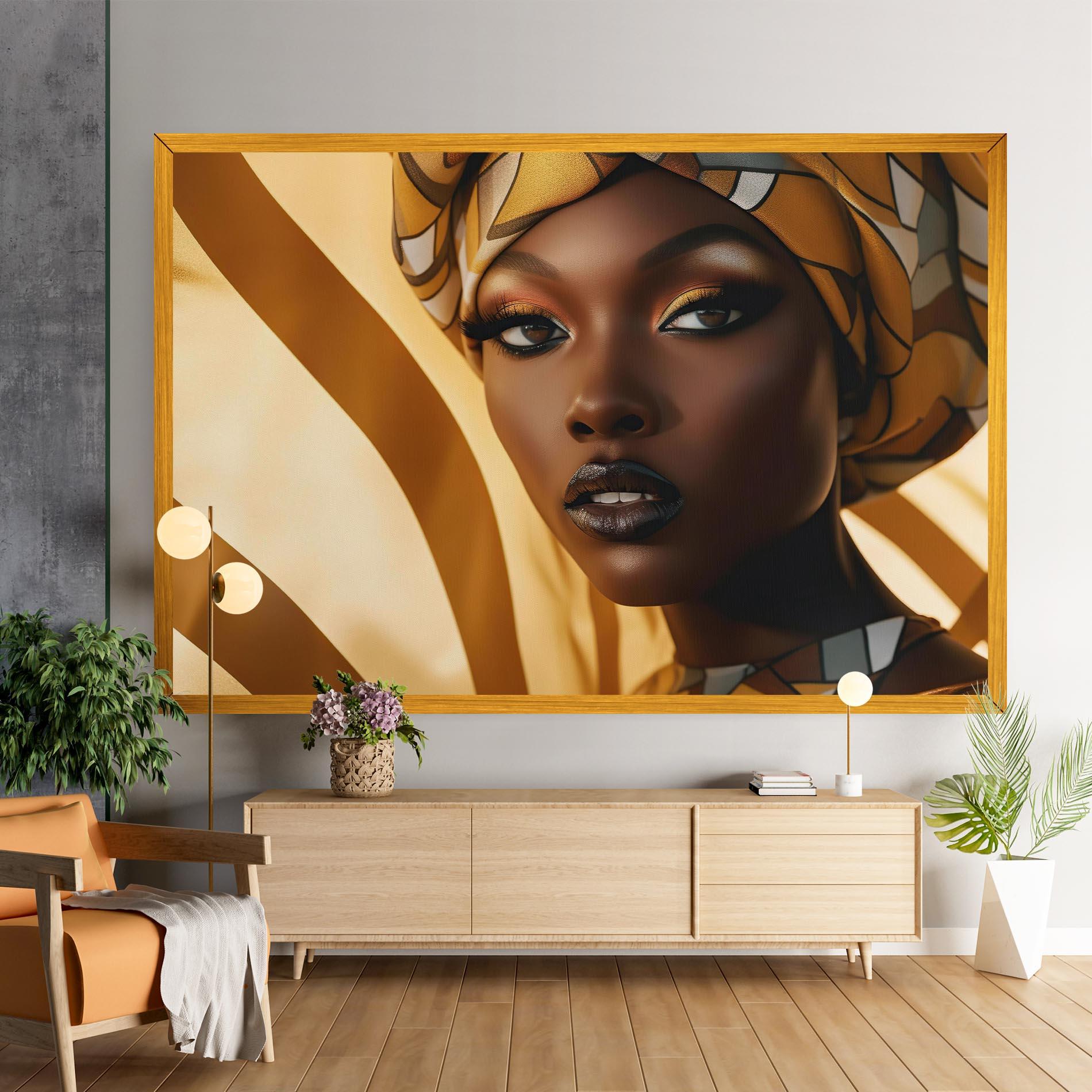 Tablou Canvas Fashion African Woman mockup 9