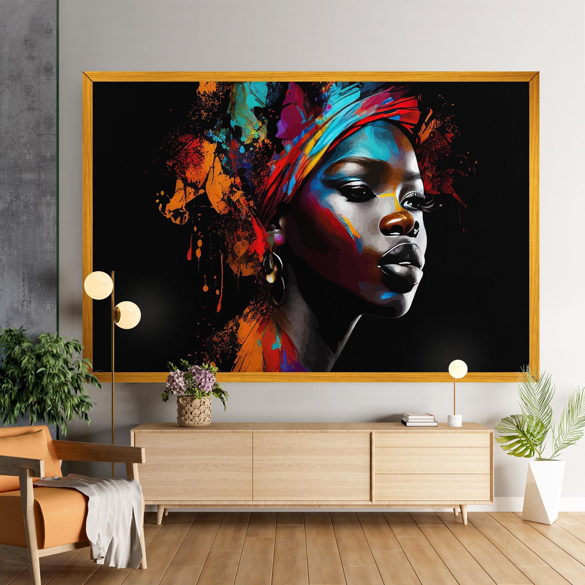 Tablou Canvas Pretty African Art Splash mockup 9