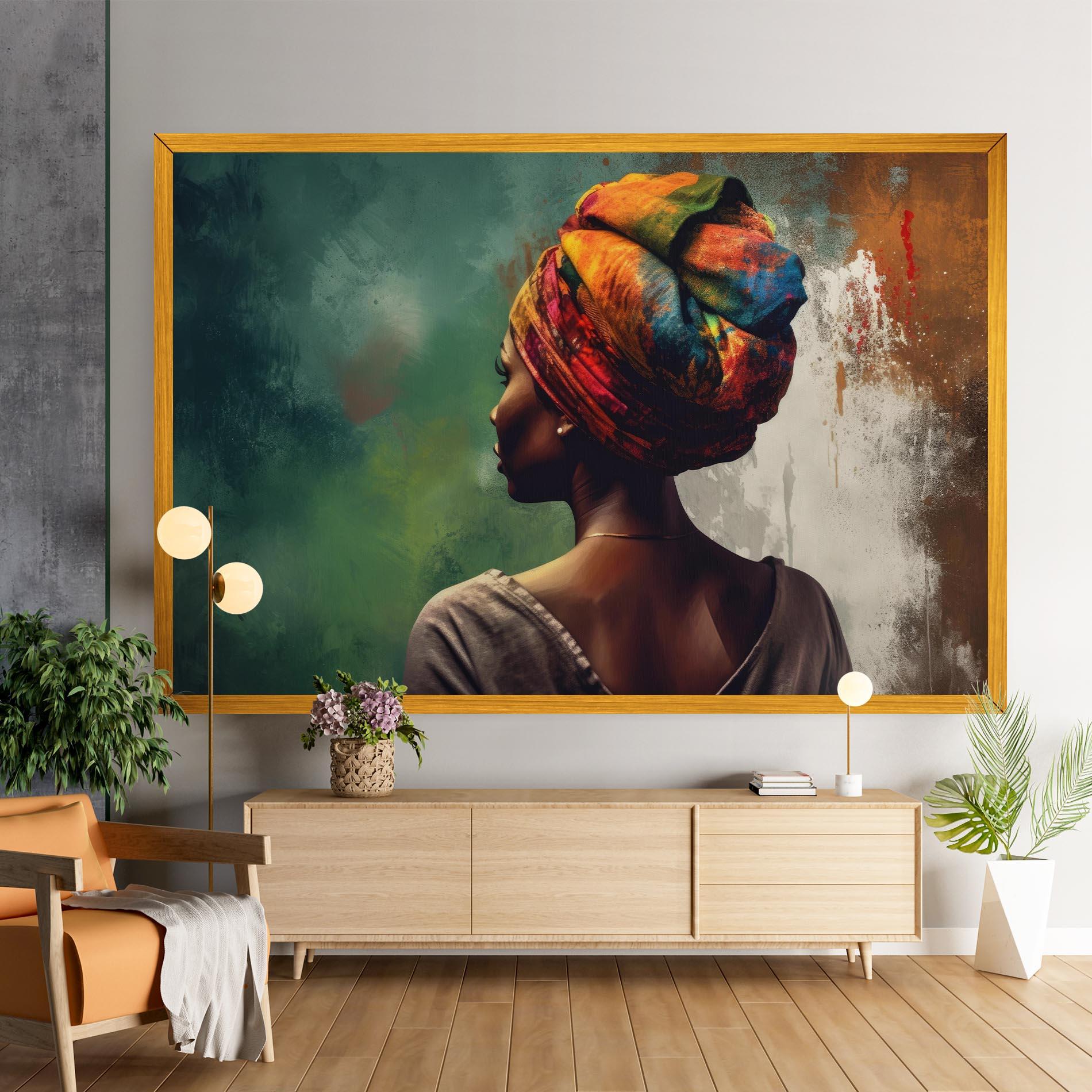 Tablou Canvas Yellow Turban Art mockup 9