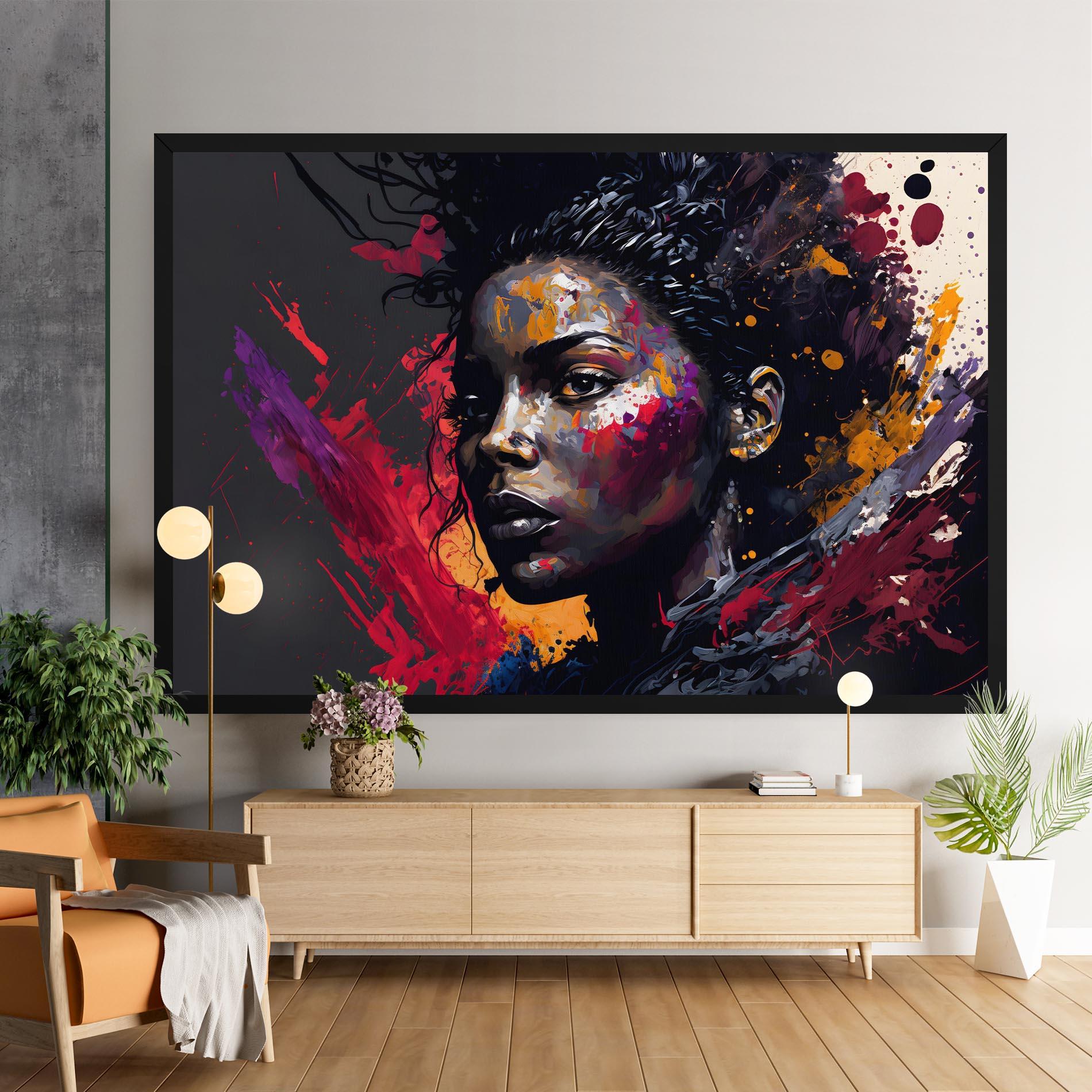 Tablou Canvas African Woman Splash mockup 9