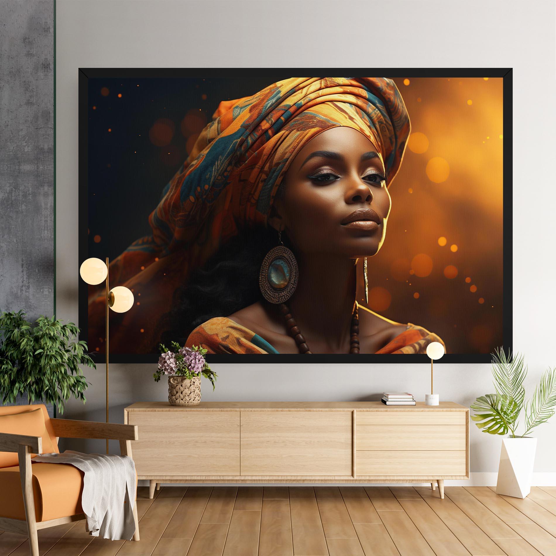 Tablou Canvas Fashion African Portrait mockup 9