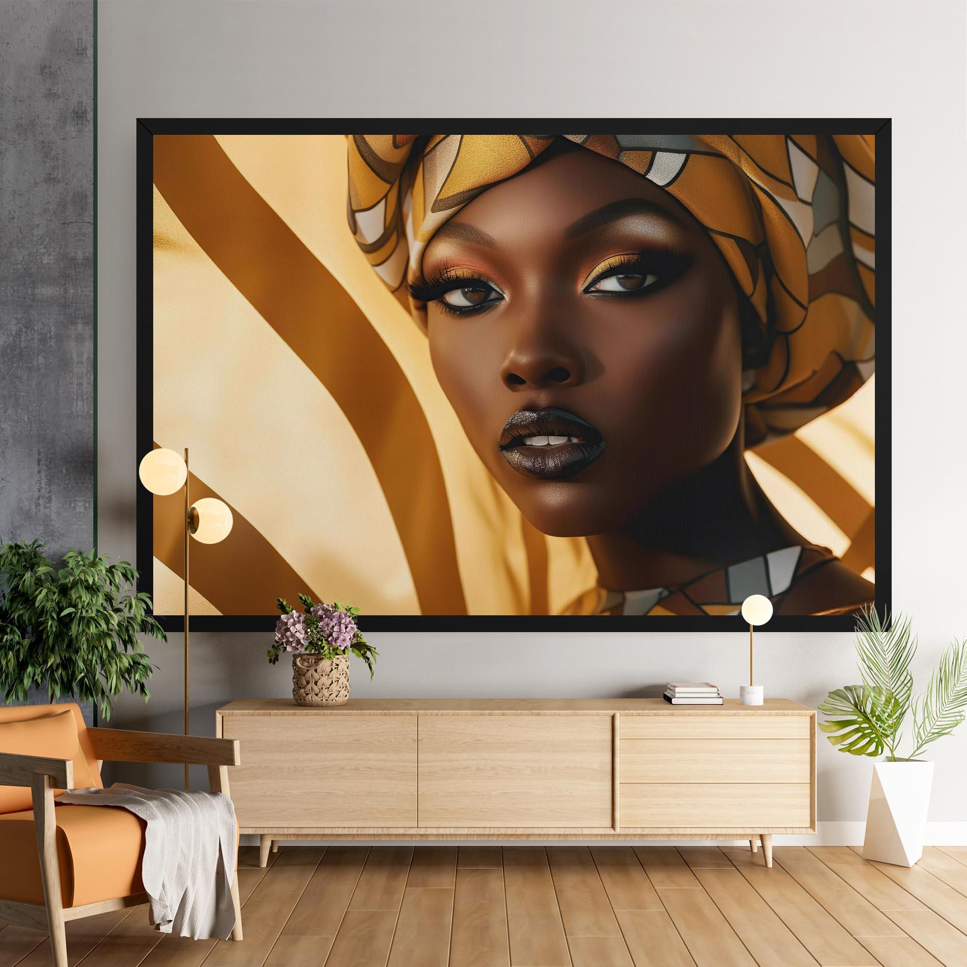 Tablou Canvas Fashion African Woman mockup 9