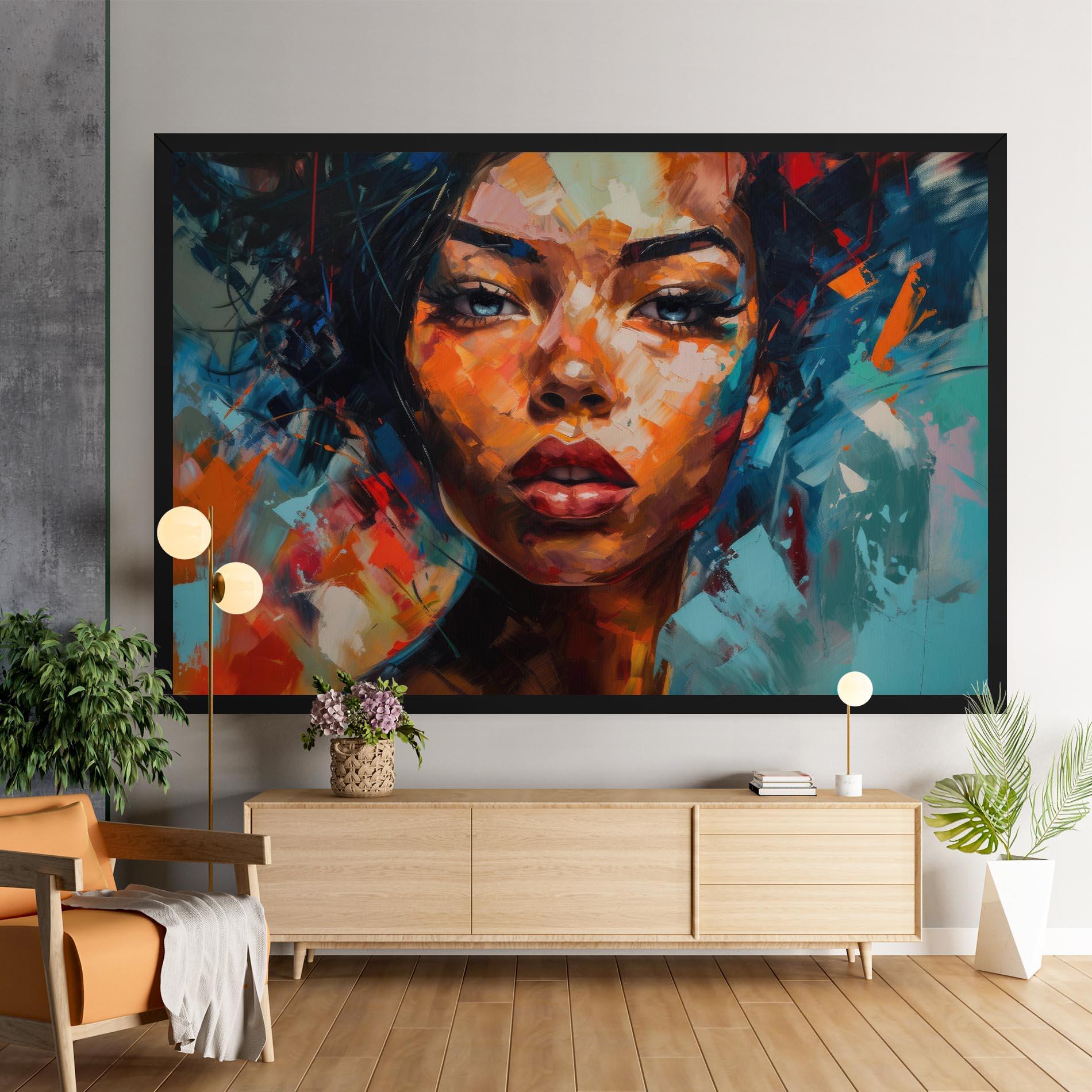 Tablou Canvas Intense Fiery Portrait mockup 9