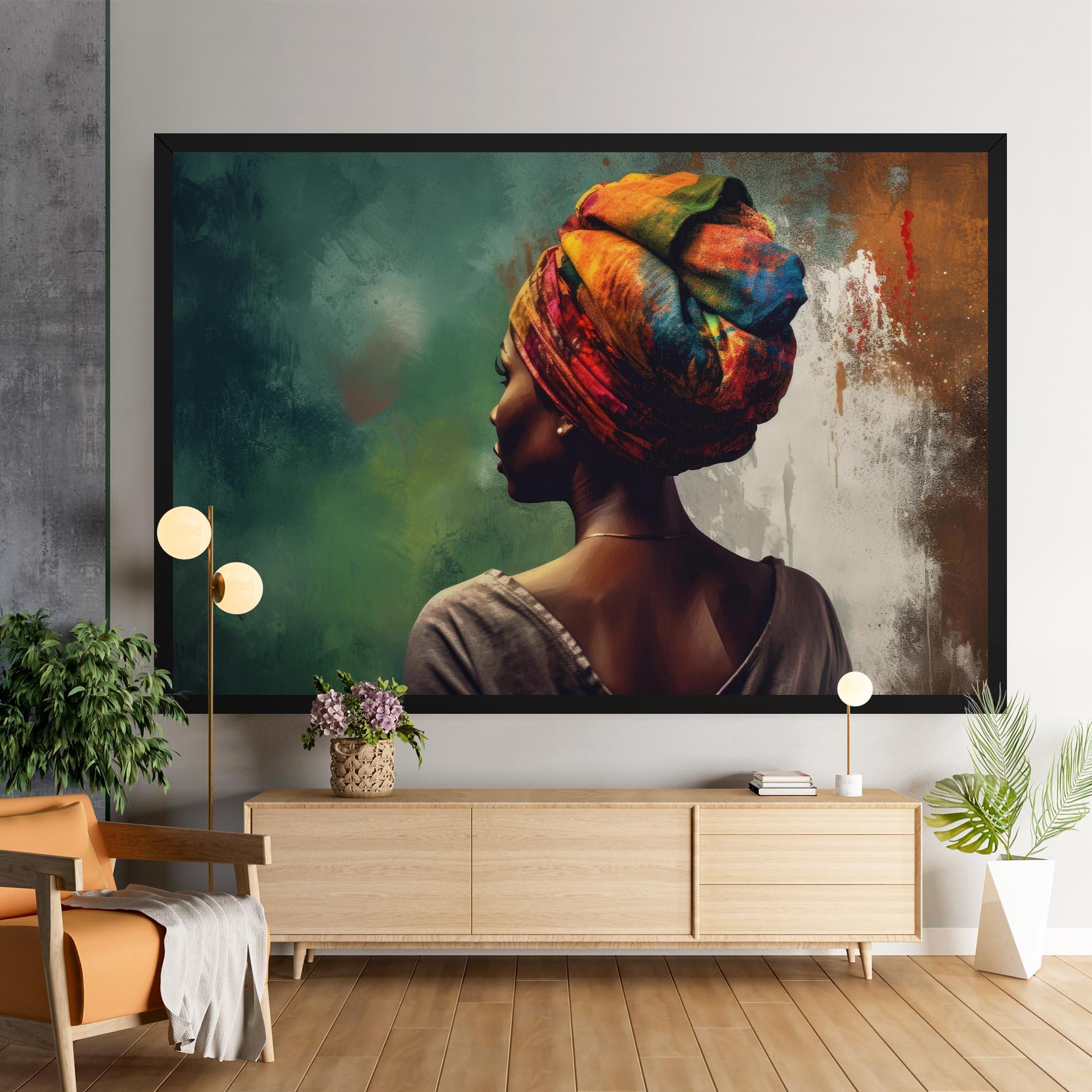 Tablou Canvas Yellow Turban Art mockup 9