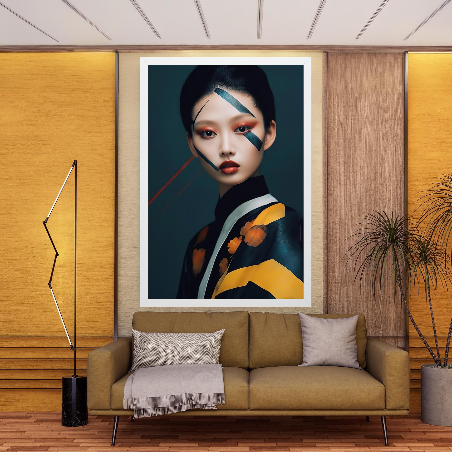 Tablou Canvas Asian Painted Woman mockup 9