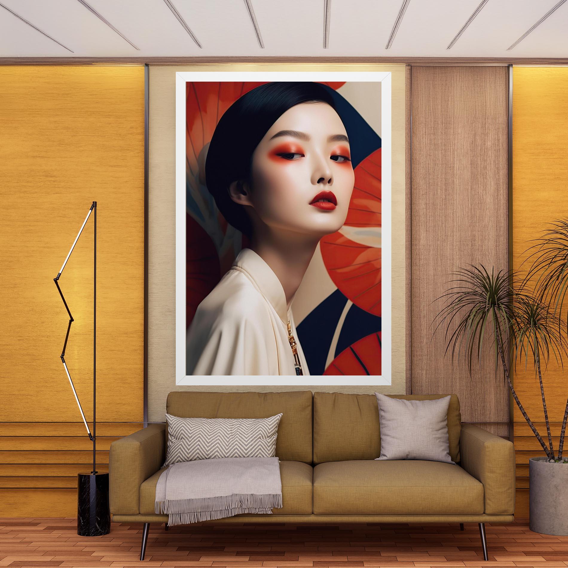Tablou Canvas Asiatic Red Lips mockup 9