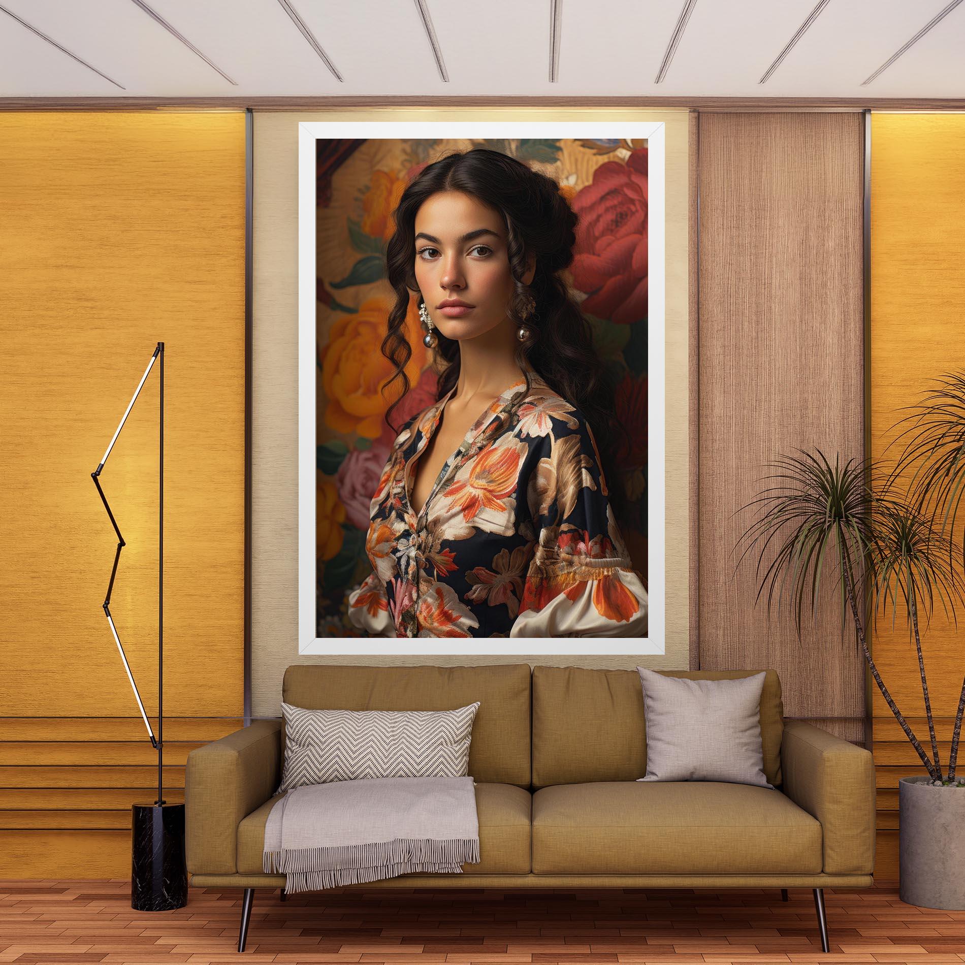 Tablou Canvas Floral Dress Lady mockup 9