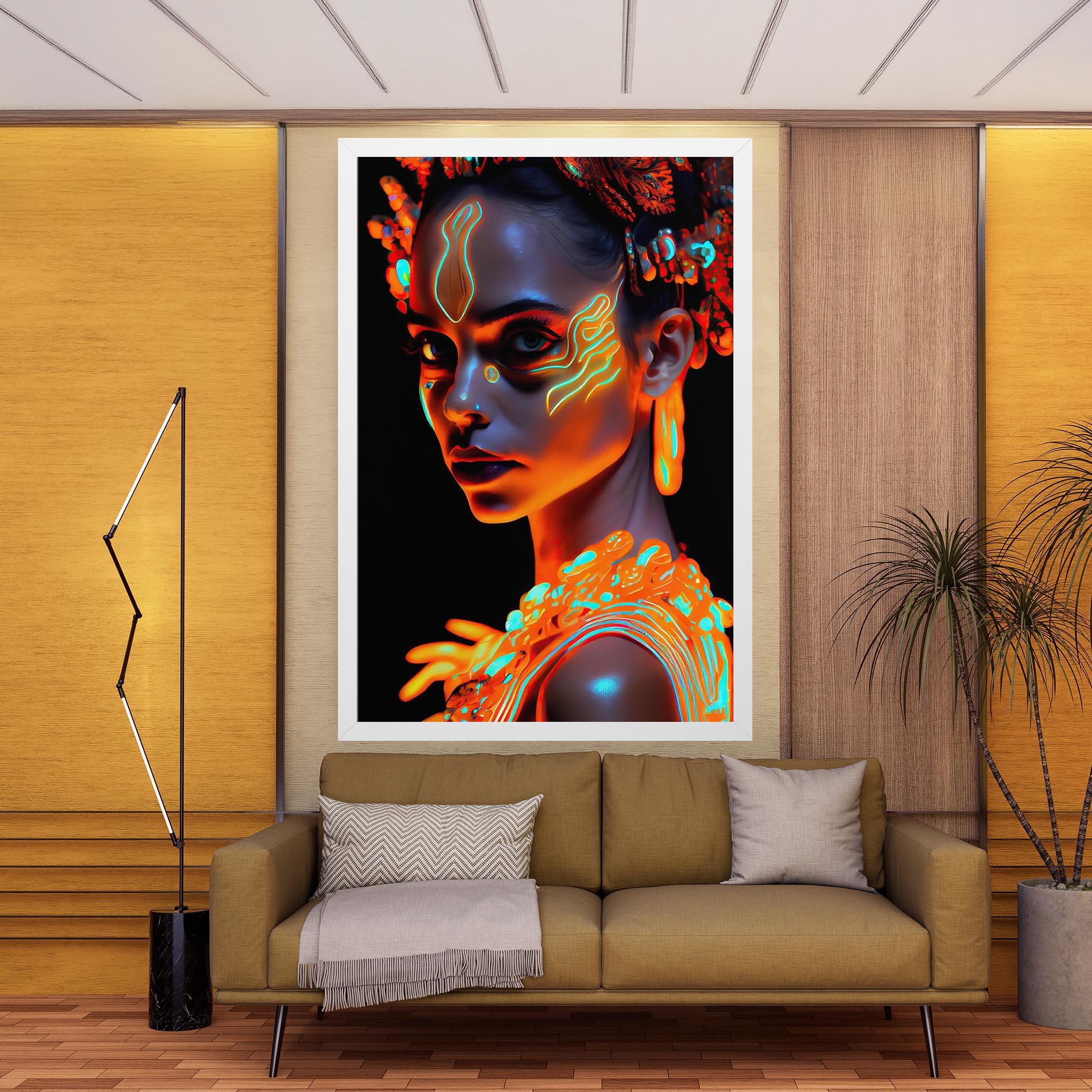 Tablou Canvas Glowing Face Paint mockup 9