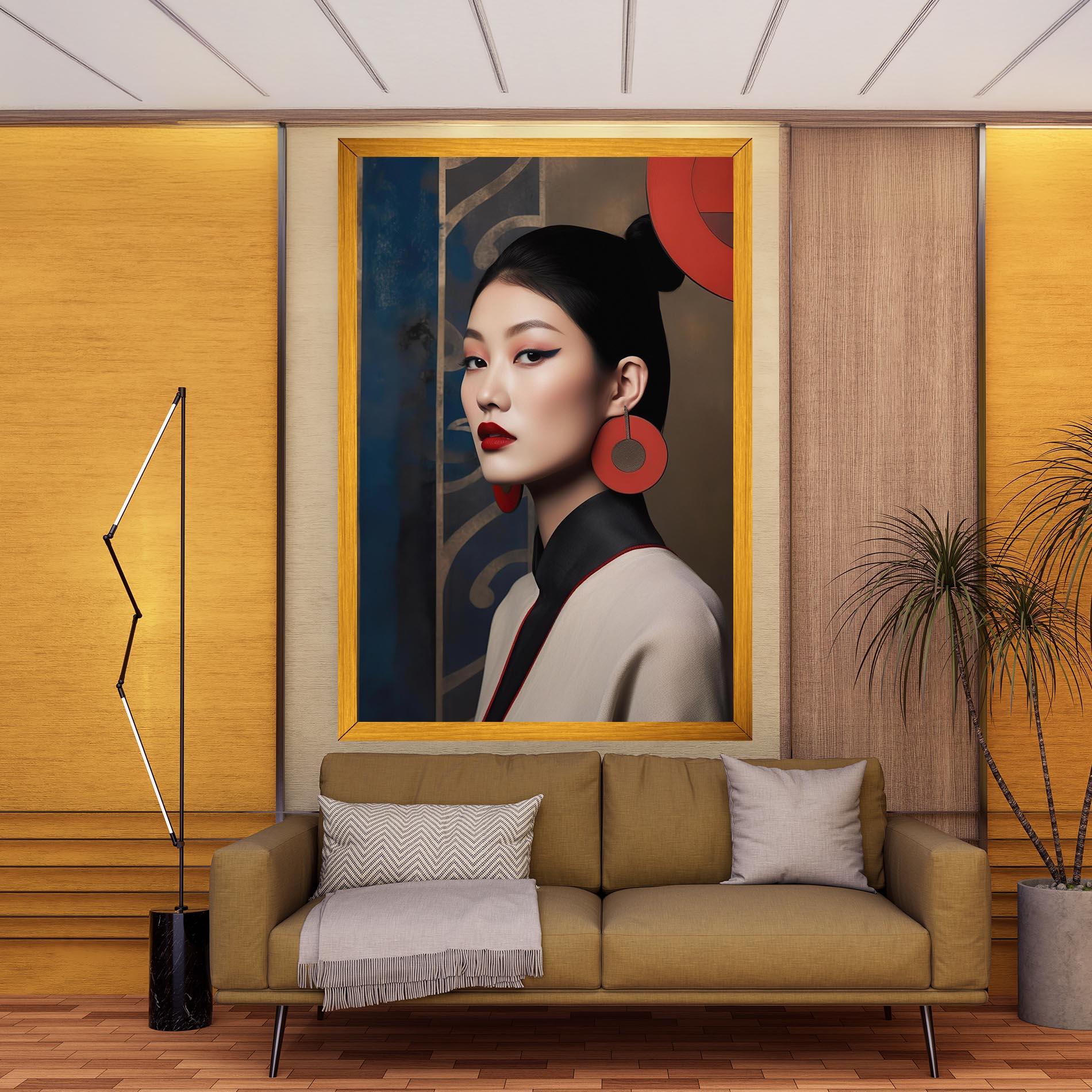 Tablou Canvas Asian Big Earrings mockup 9