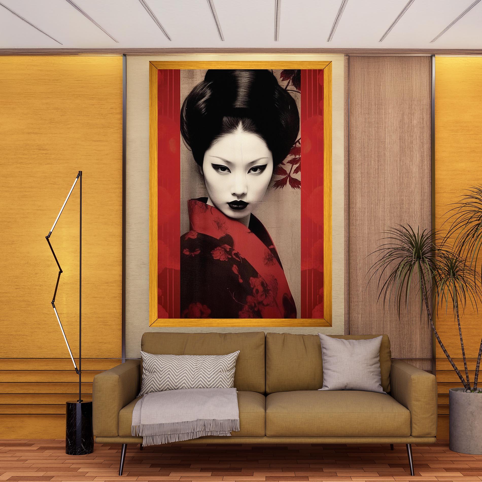 Tablou Canvas Black Asiatic Makeup mockup 9