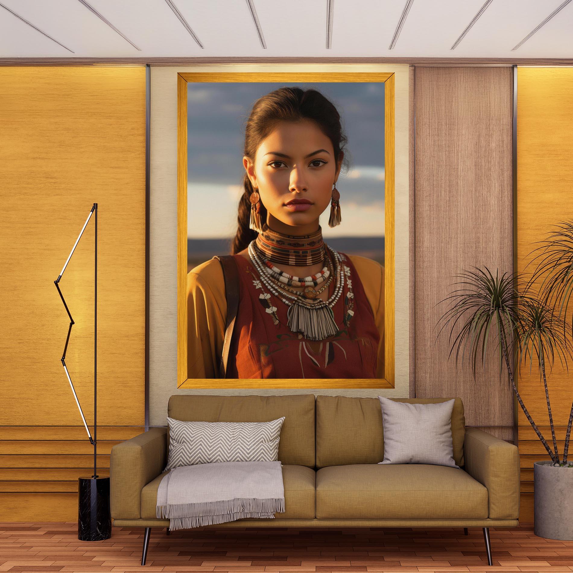 Tablou Canvas Native American Desert mockup 9