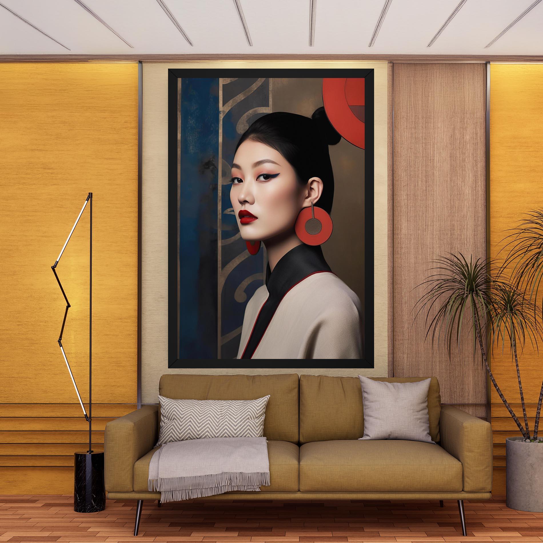 Tablou Canvas Asian Big Earrings mockup 9