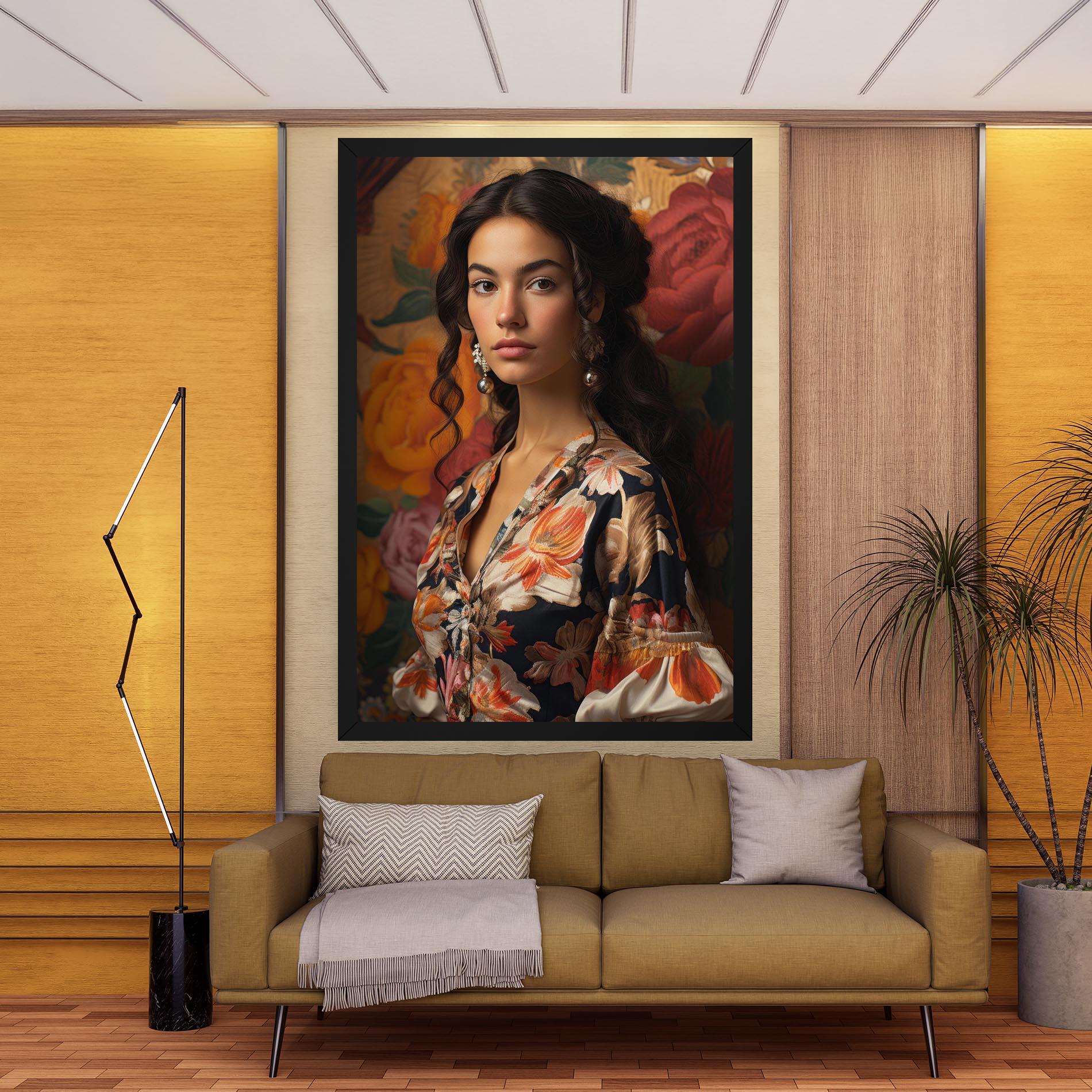 Tablou Canvas Floral Dress Lady mockup 9