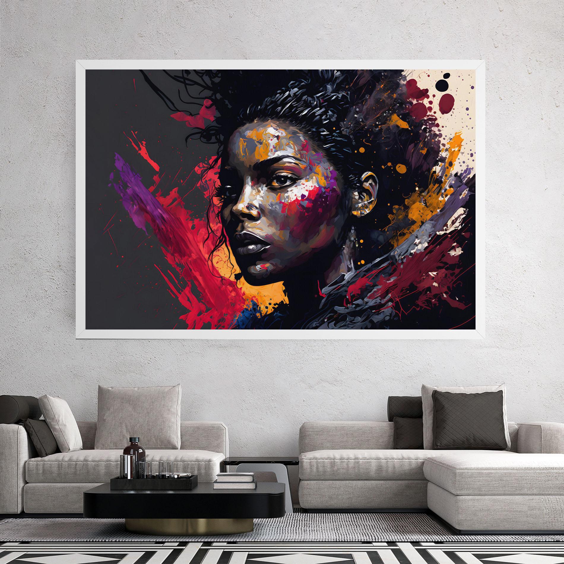Tablou Canvas African Woman Splash mockup 2