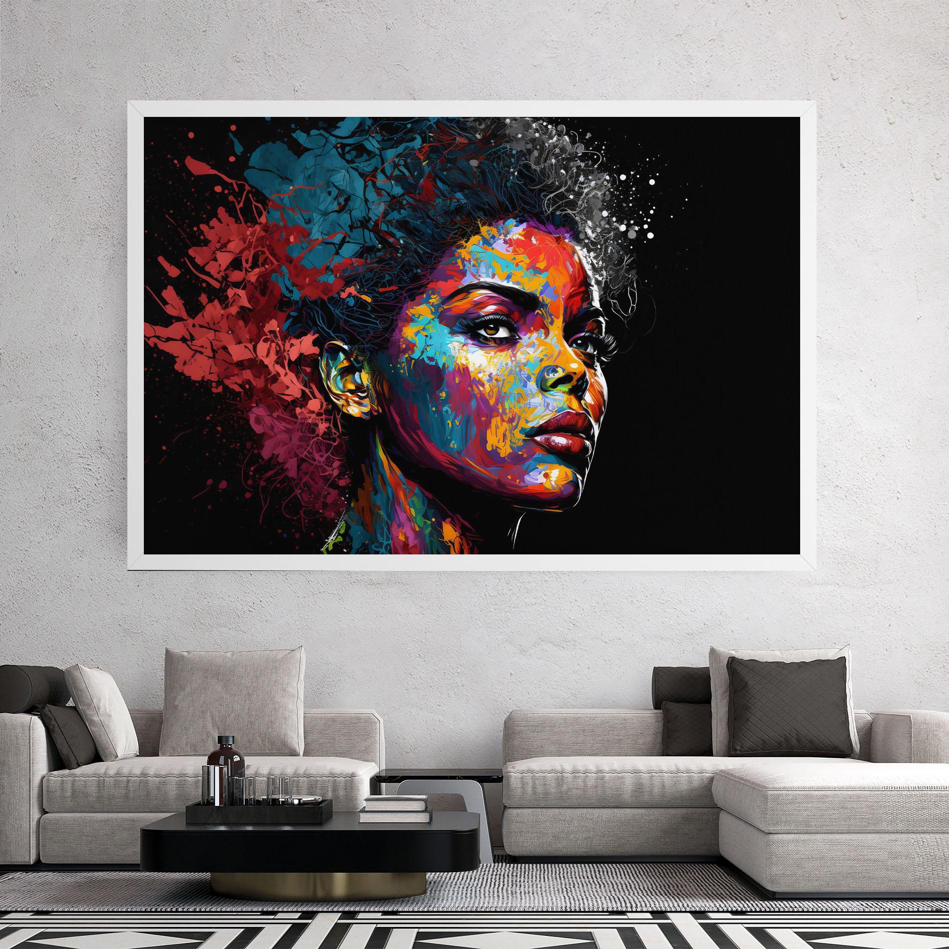 Tablou Canvas American Woman Splashes mockup 2