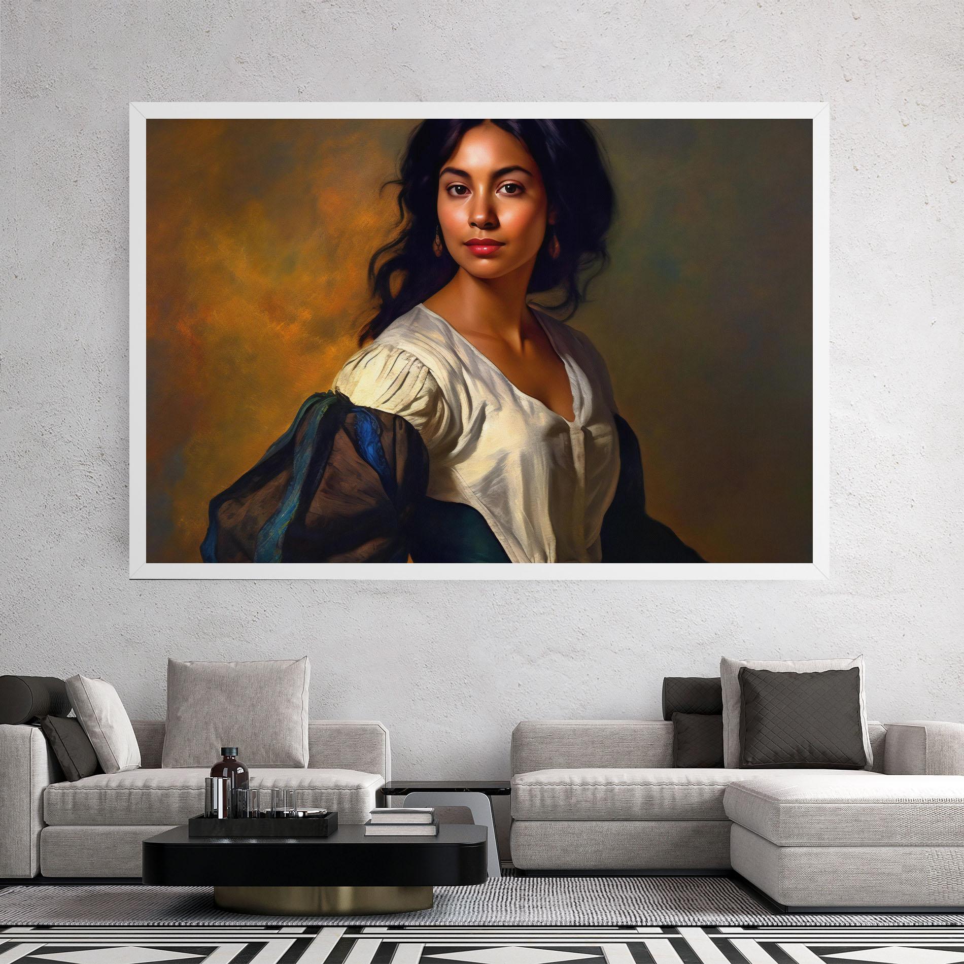 Tablou Canvas Beautiful Brunette Art mockup 2