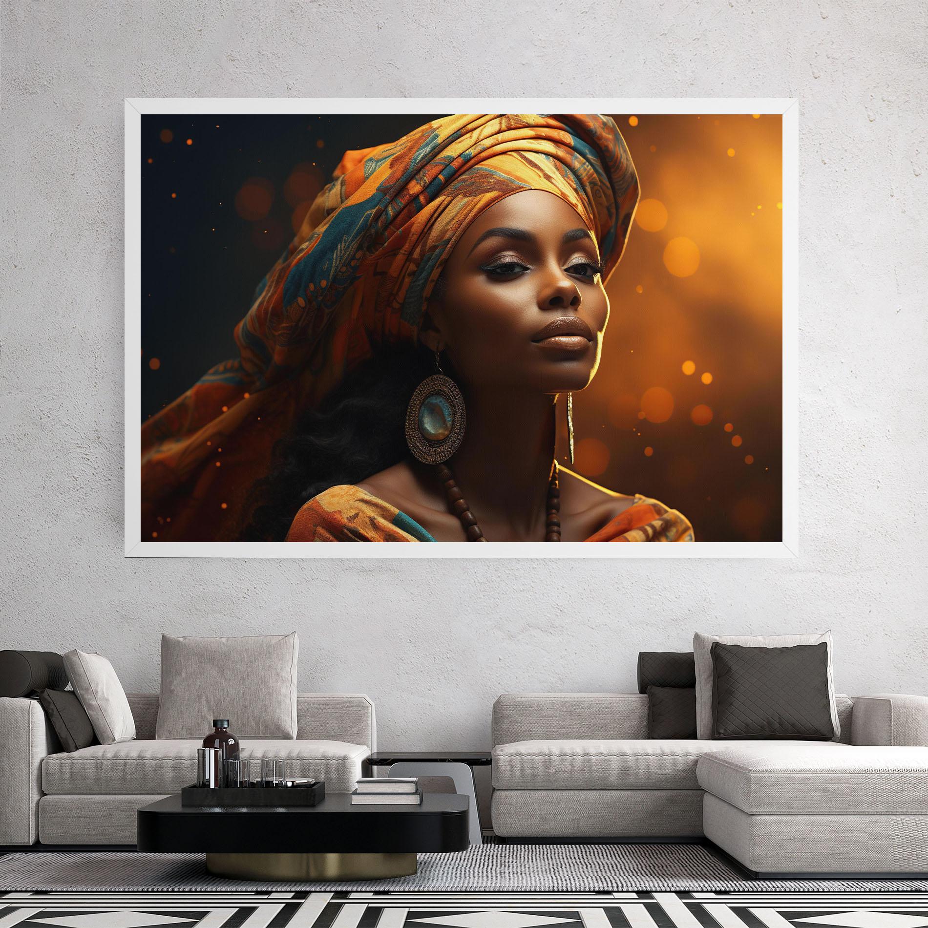 Tablou Canvas Fashion African Portrait mockup 2