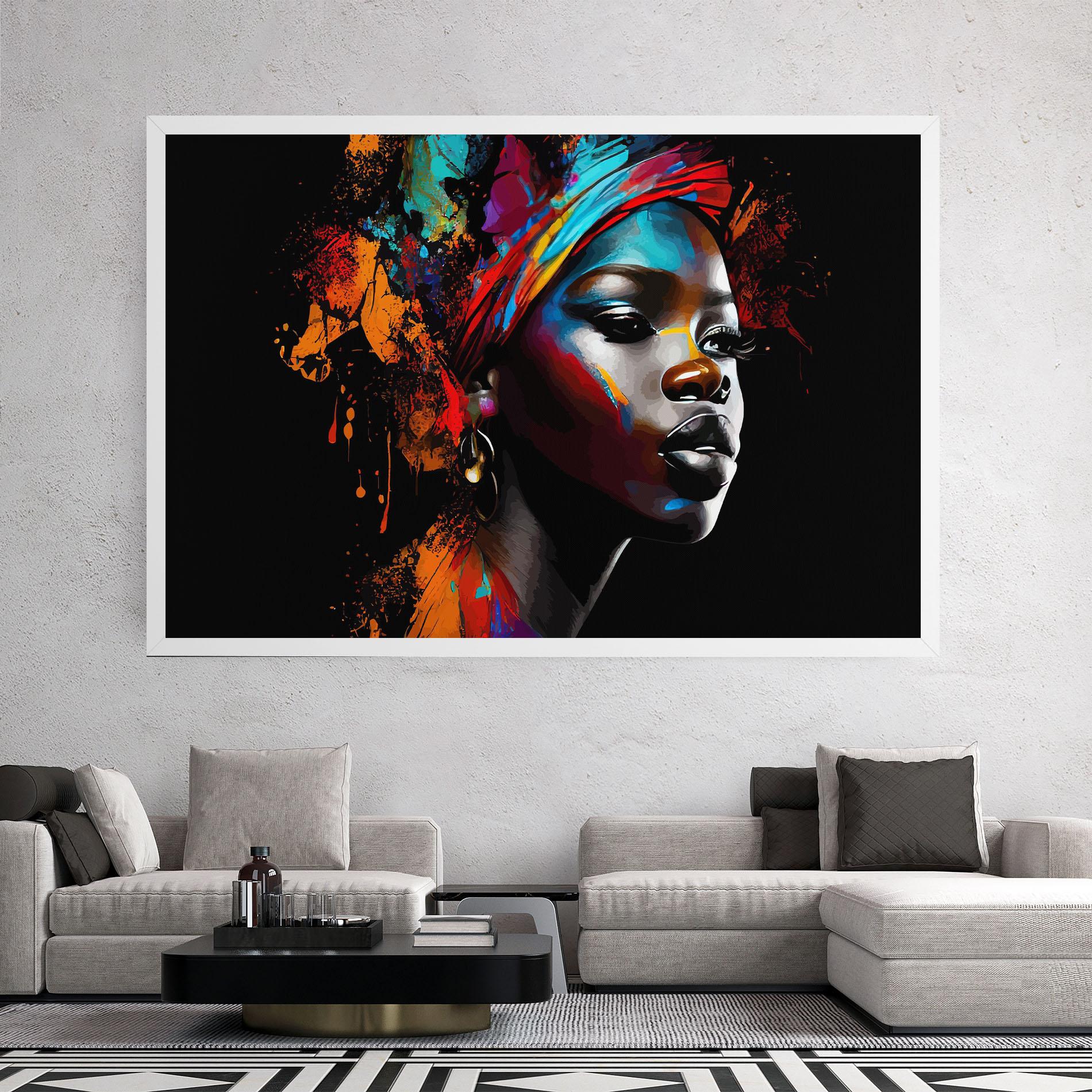 Tablou Canvas Pretty African Art Splash mockup 2