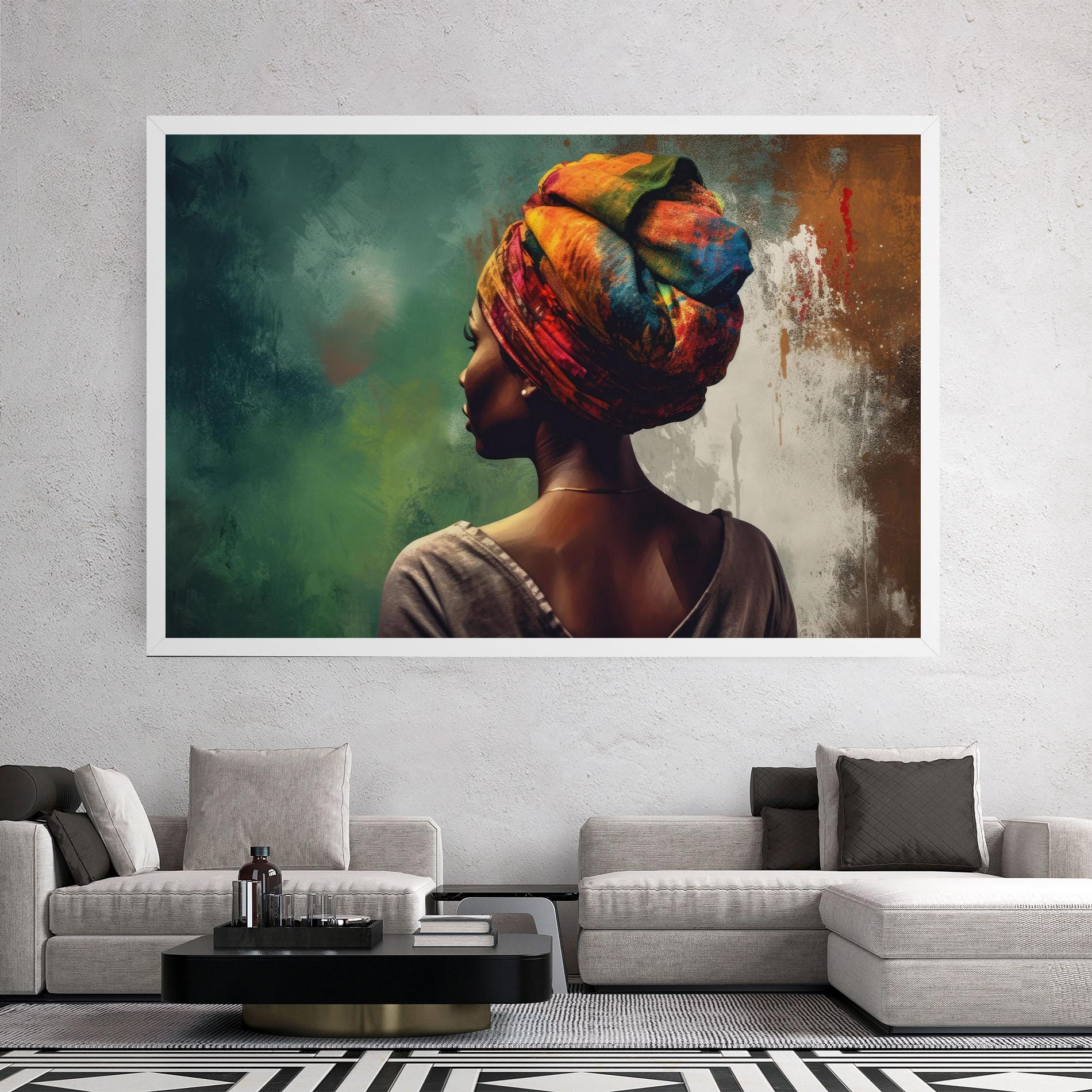 Tablou Canvas Yellow Turban Art mockup 2